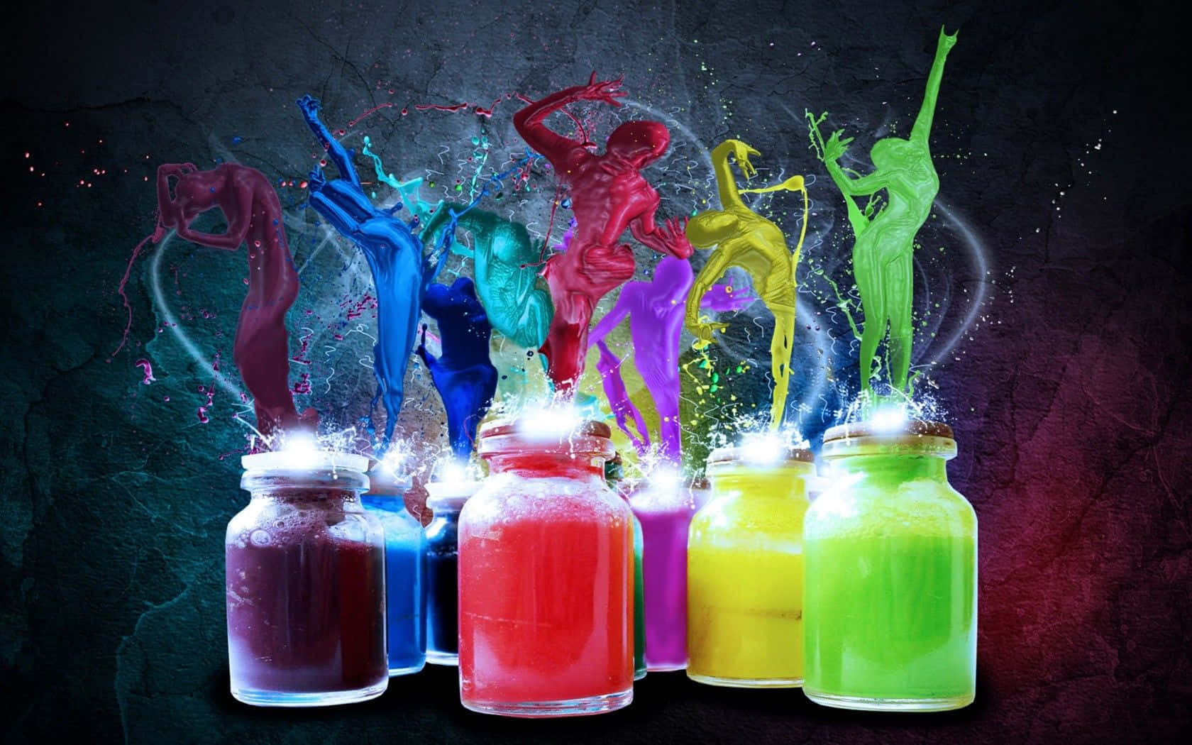 Ungrupo De Botellas Coloridas