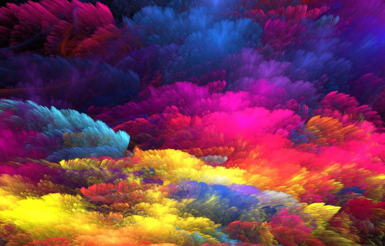 Colorful Abstract Background With Colorful Powder