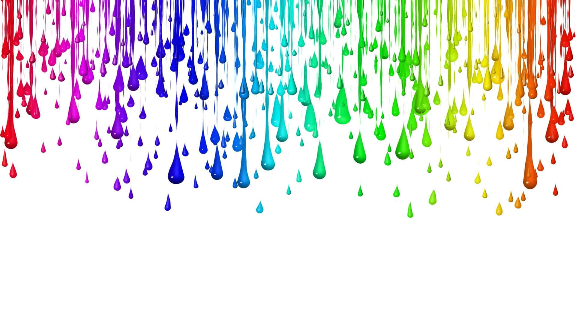 Paint Drip Rainbow Drops Wallpaper