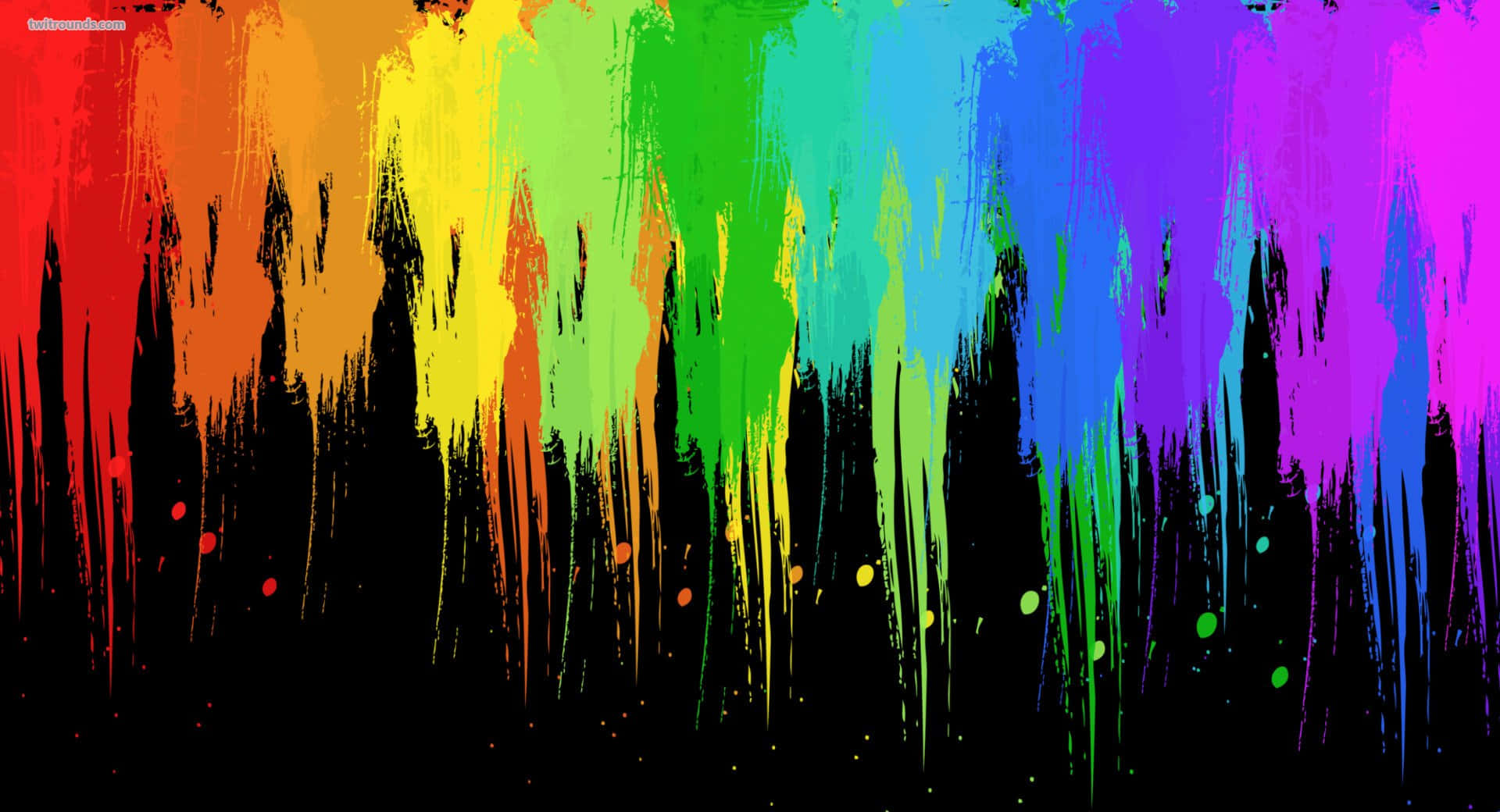 Download Rainbow Paint Dripping Art Painting Wallpaper 