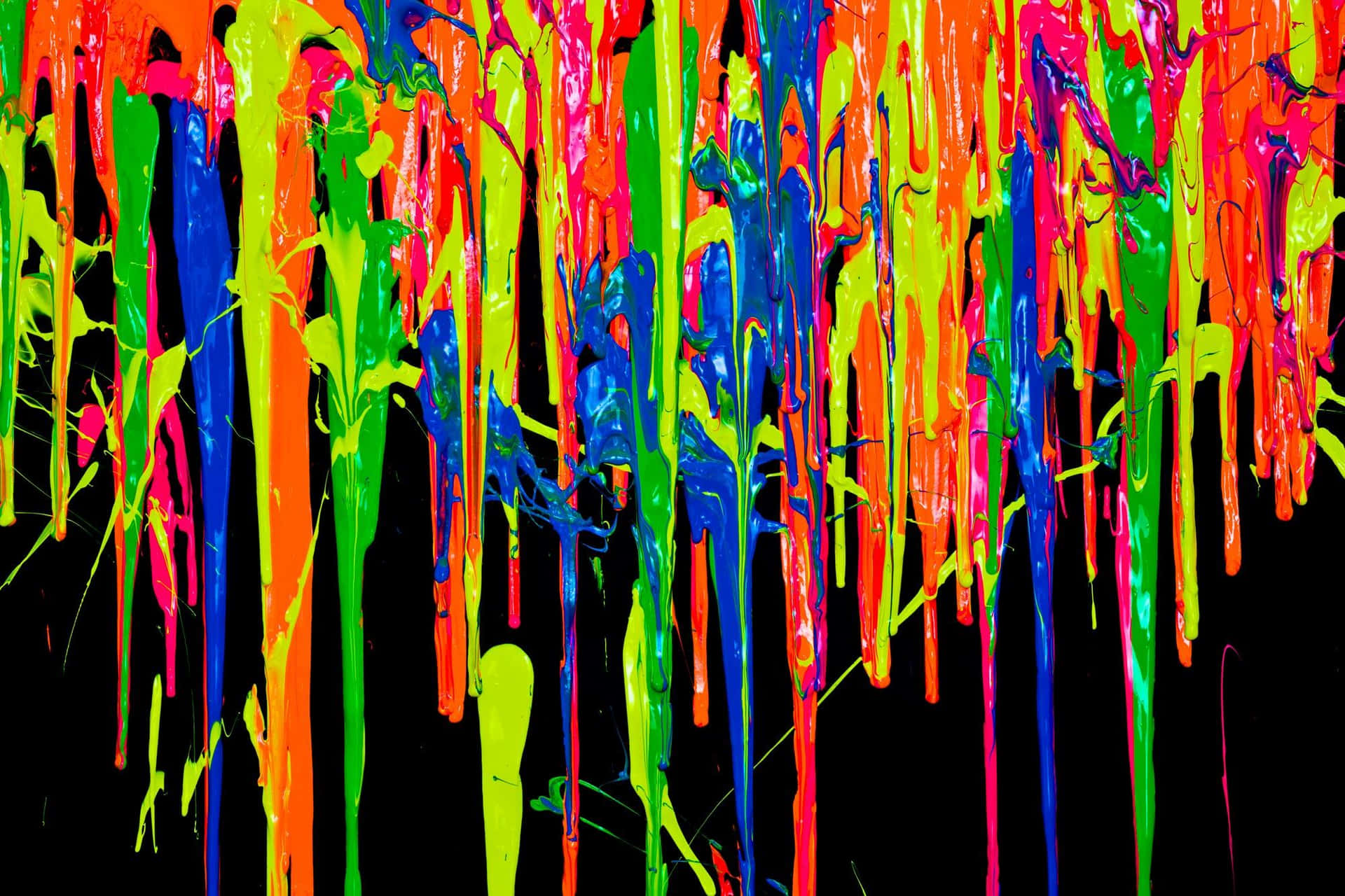 Download Paint Drip Rainbow Drops Wallpaper