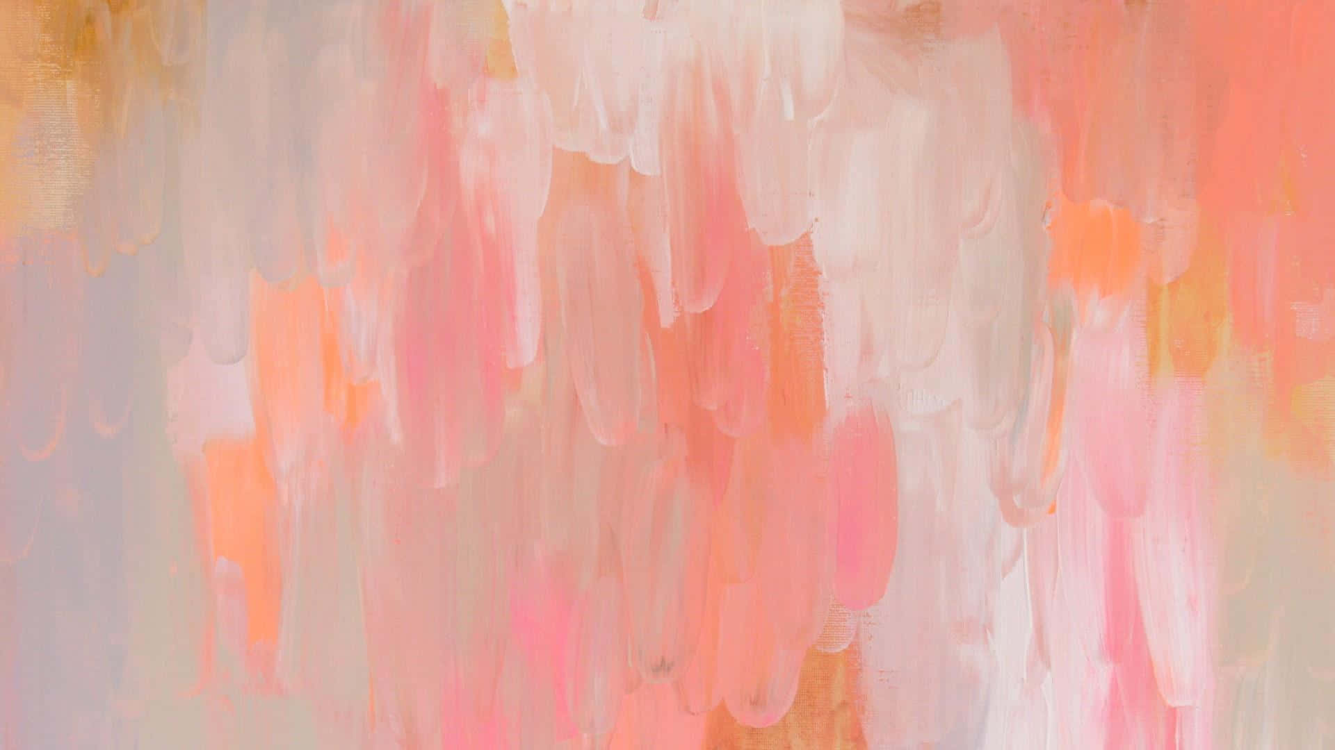 Abstrakt maling af en pink, orange og gul maleri