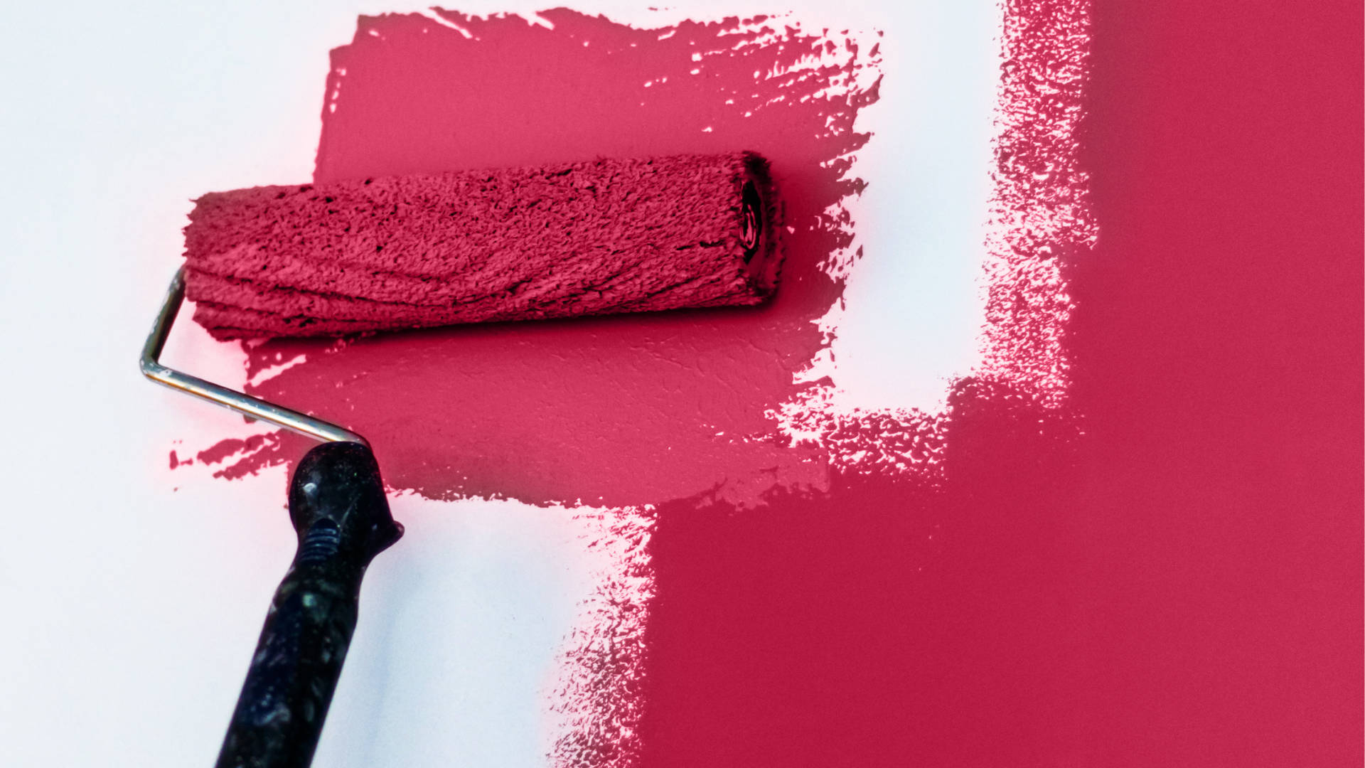 Paint Roller With Magenta Paint Wallpaper