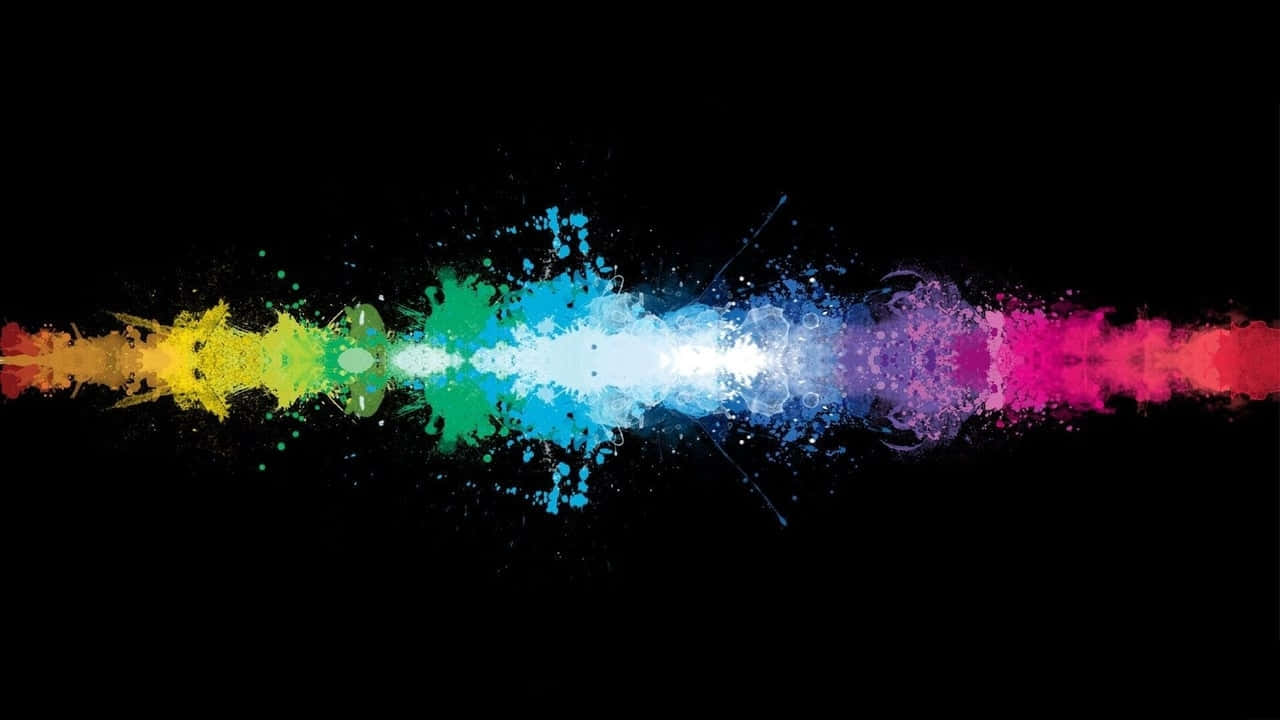 Multi-Coloured Sound Wave Paint Splatter Background