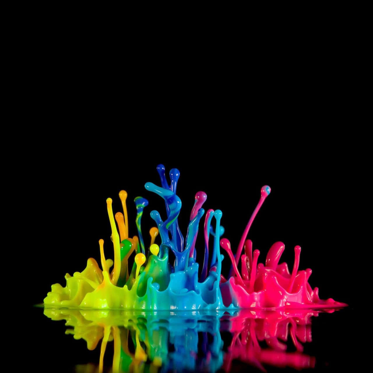 Colorful Wax Paint Splatter Background
