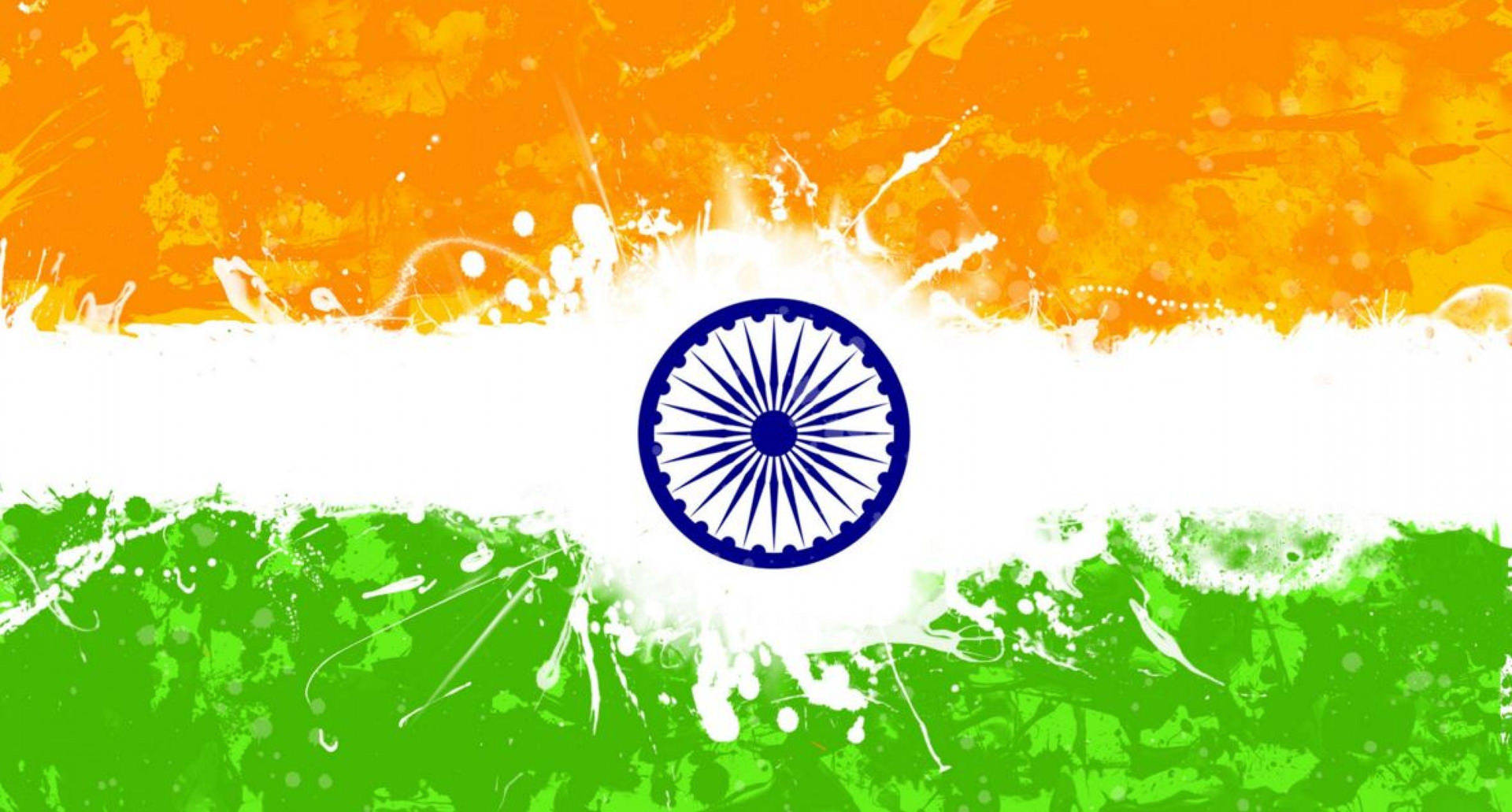 Paint Splatter Indian Flag 4k Background