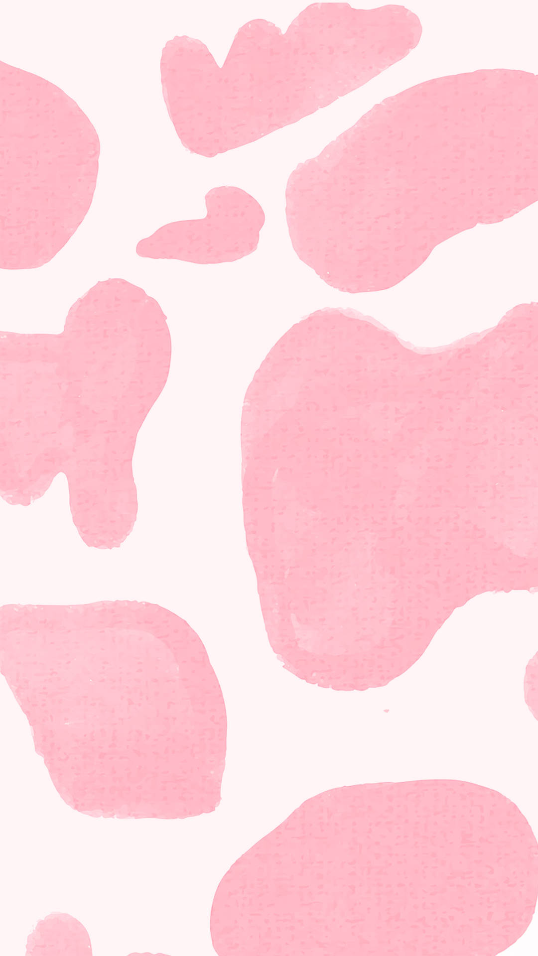 Paint-Textured Strawberry Cow Print Wallpaper