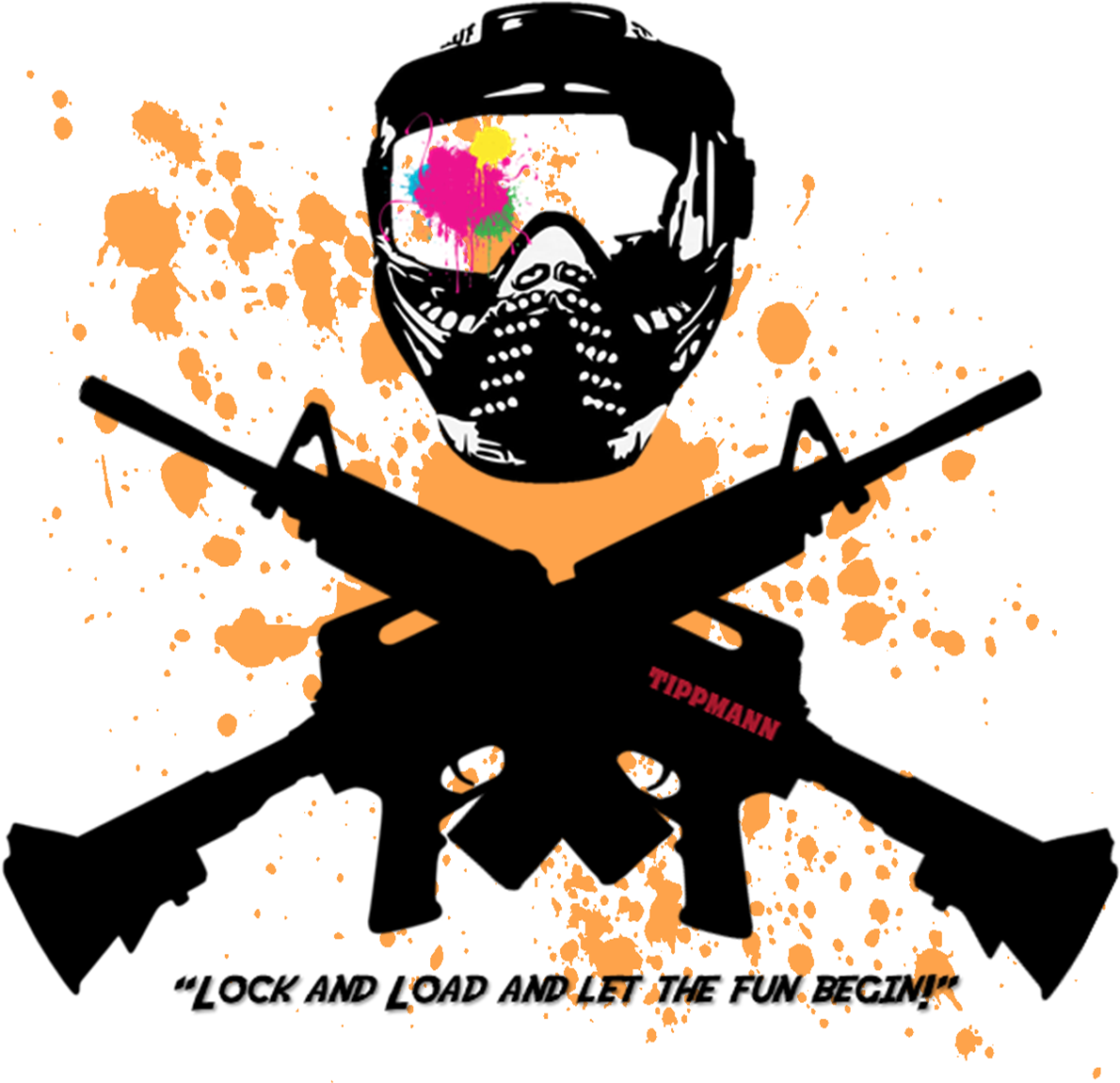 Paintball Player Ready Artwork PNG