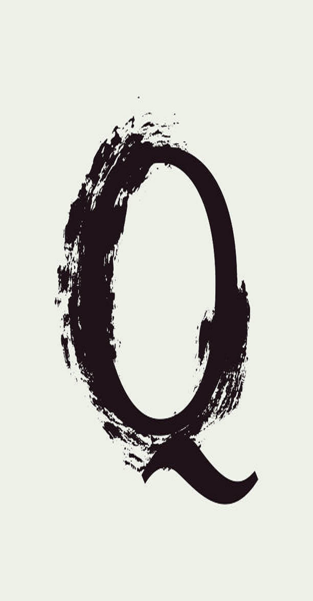 Painted Black Letter Q