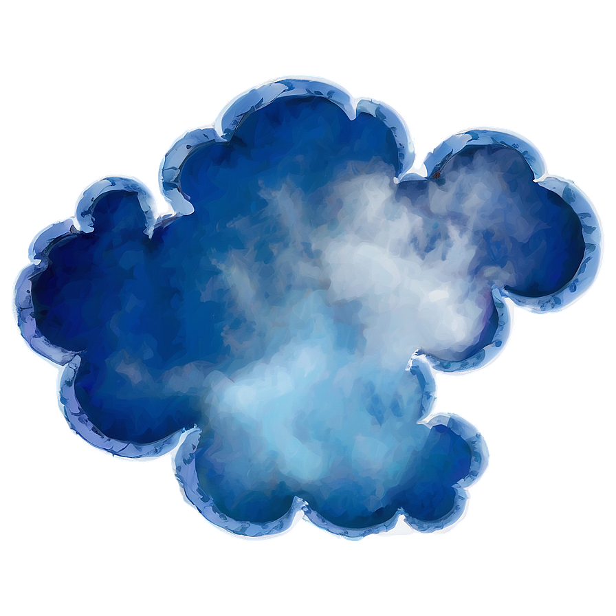 Painted Blue Clouds Png Kxi48 PNG