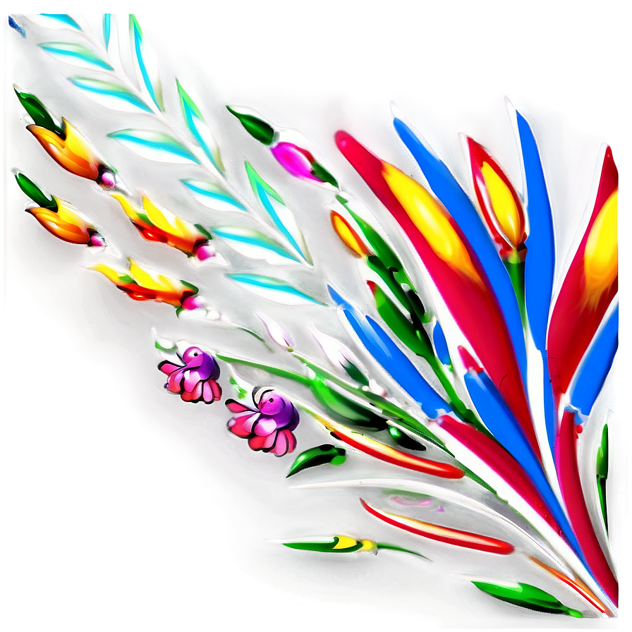 Painted Floral Pattern Png Wpm76 PNG