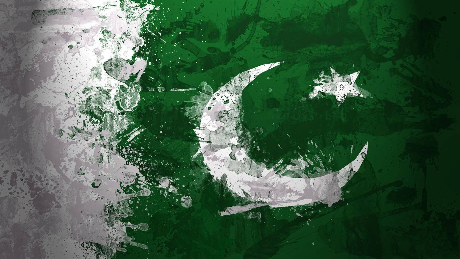 Painted Pakistan Logo Wallpaper