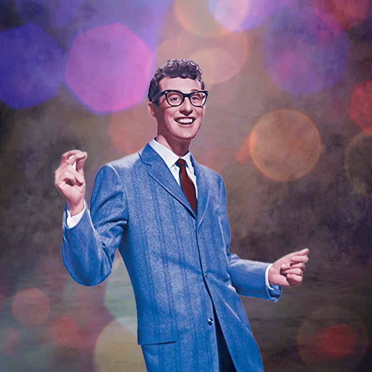 Painted Portrait Of Buddy Holly And The Crickets Wallpaper