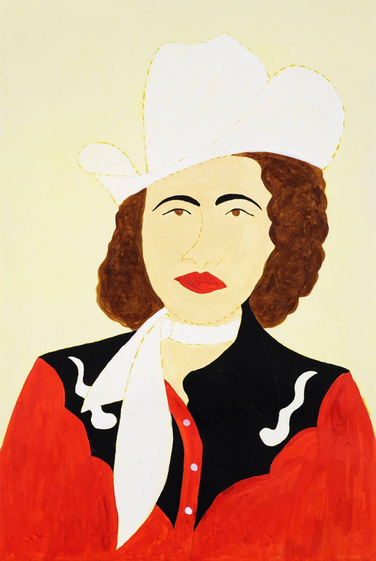Painted Portrait Patsy Cline Wallpaper
