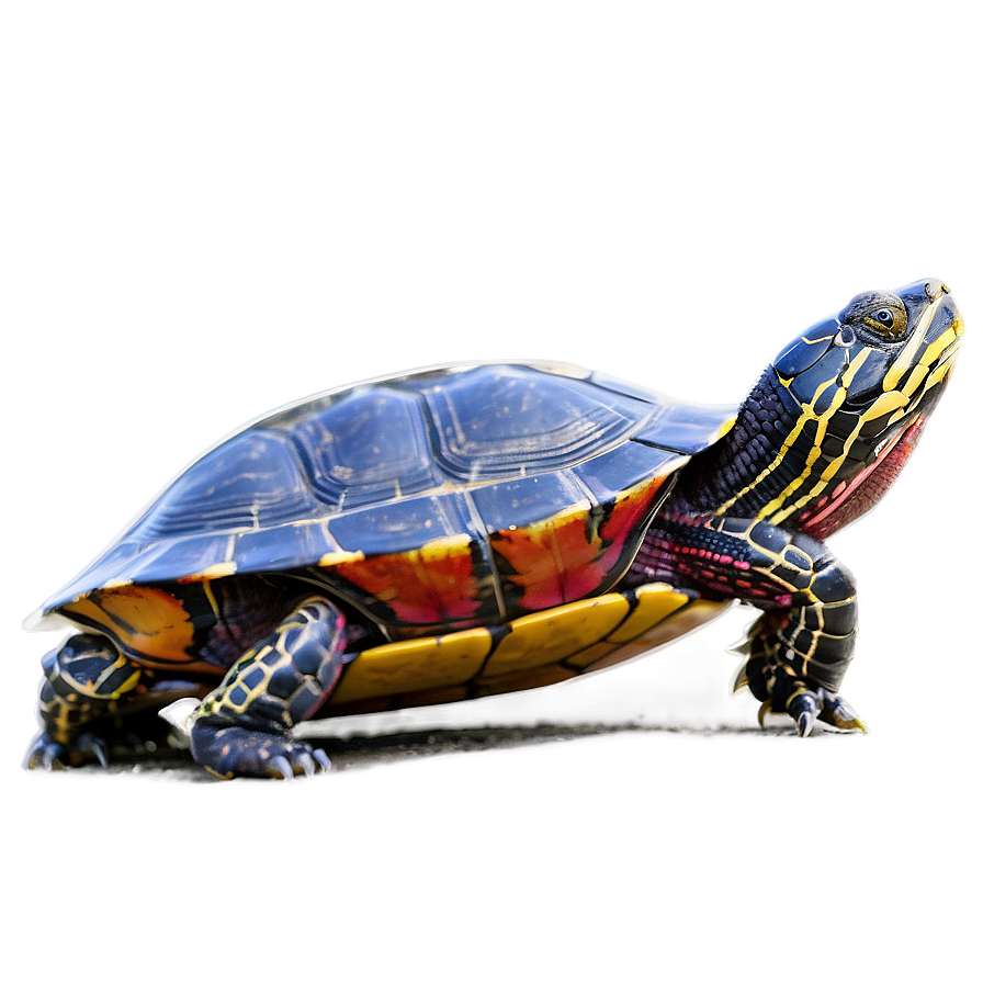 Painted Turtle Basking Png 06242024 PNG