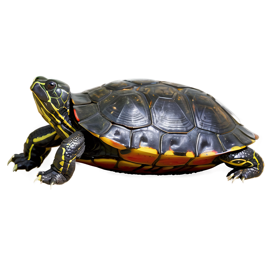 Painted Turtle Basking Png Cuo PNG