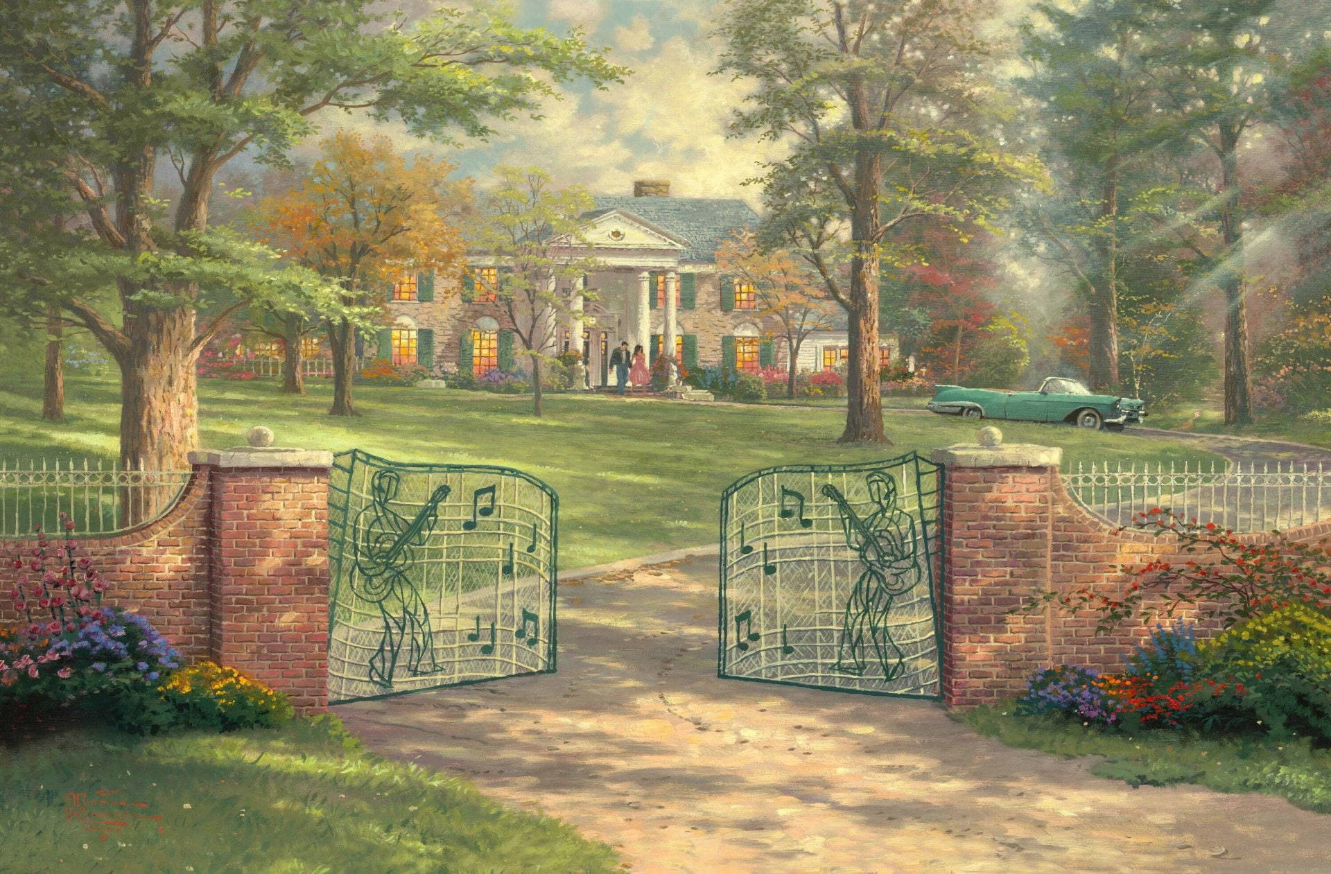 Painting Of Graceland Wallpaper