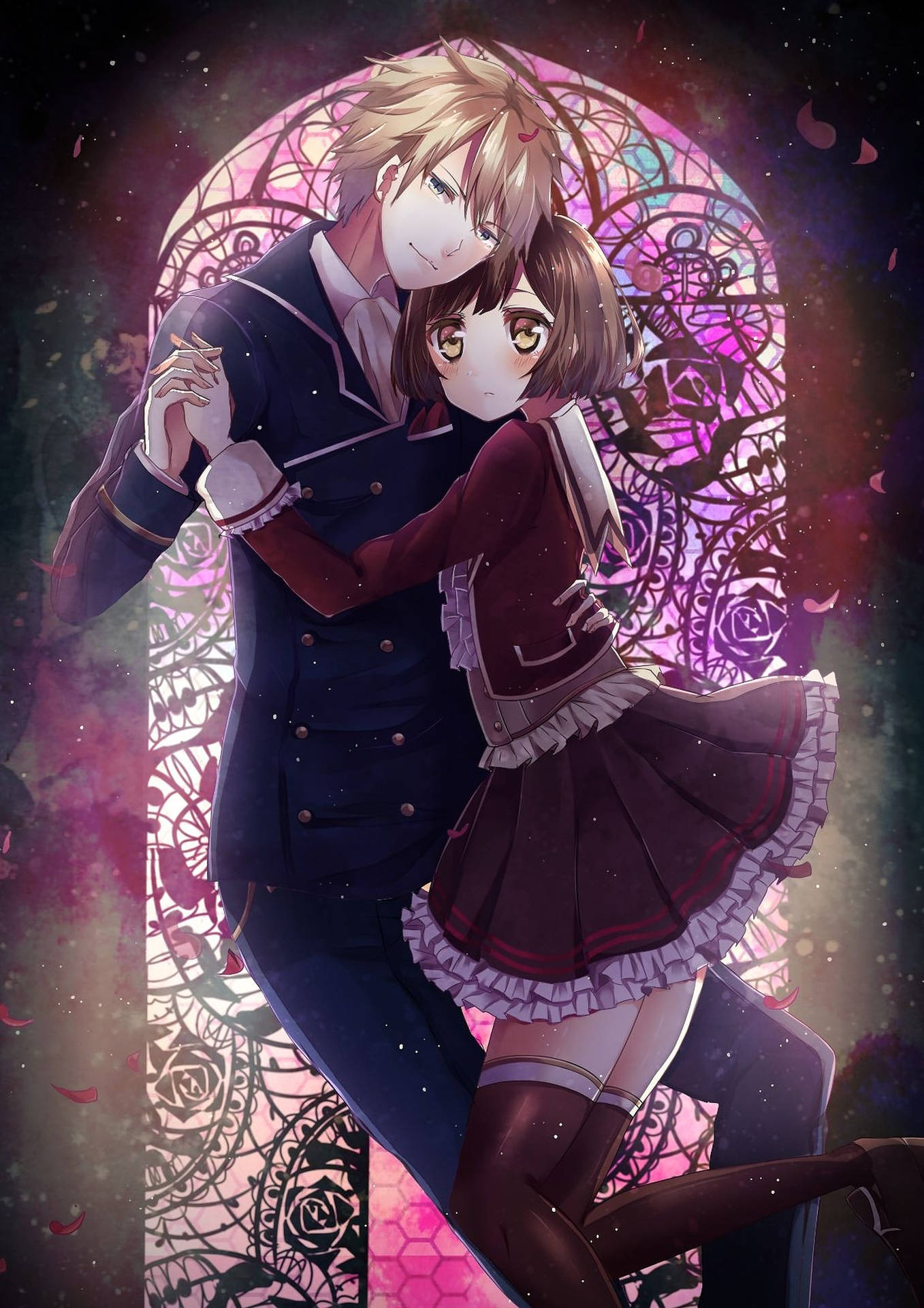 Mesmerizing Anime Dance Duo Wallpaper