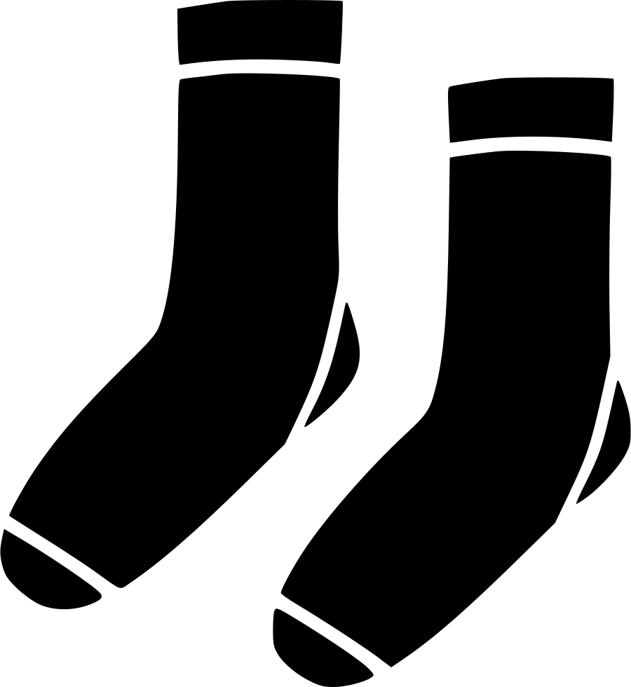 Pairof Black Socks Vector Illustration PNG