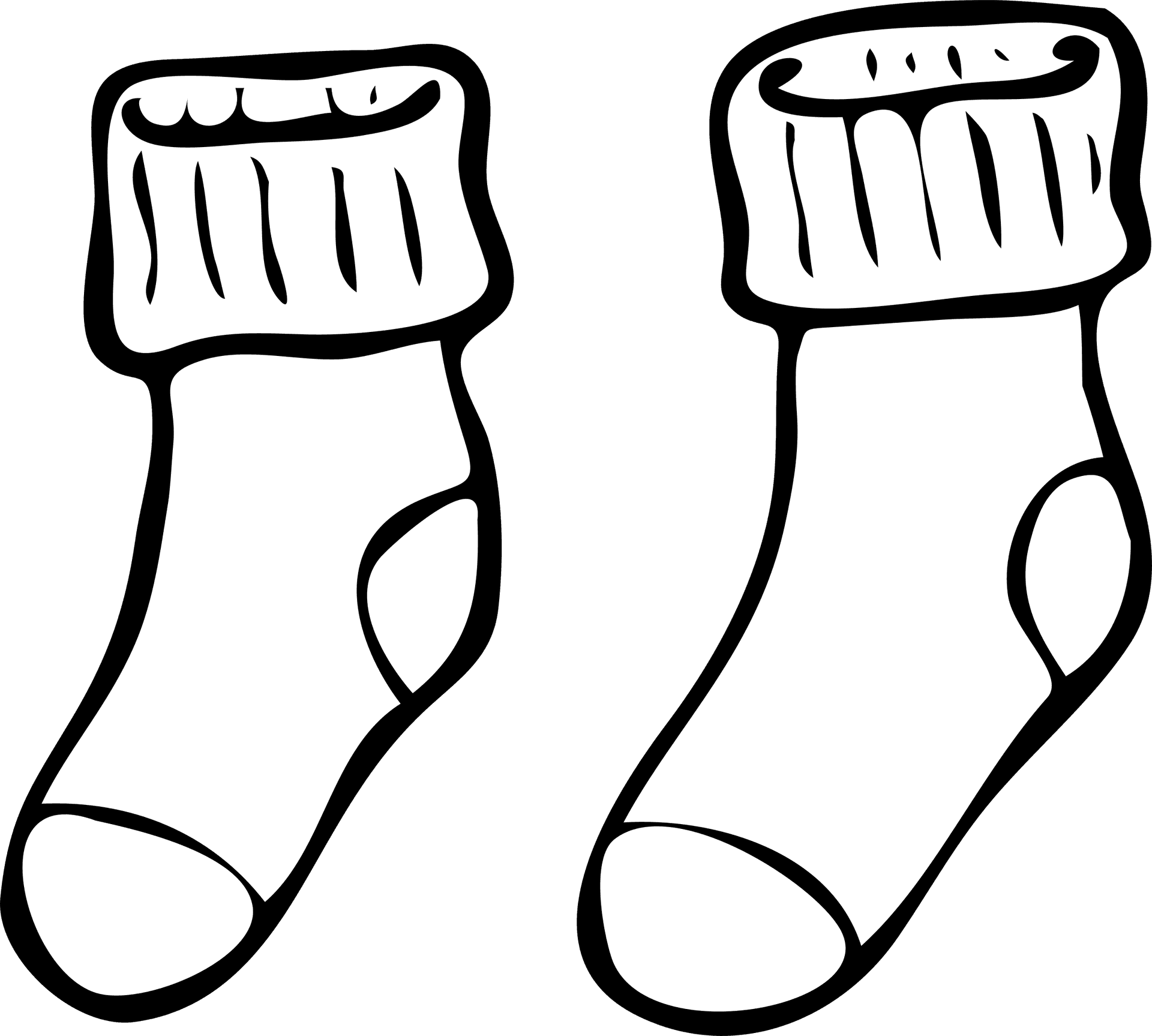 Pairof White Socks Illustration PNG
