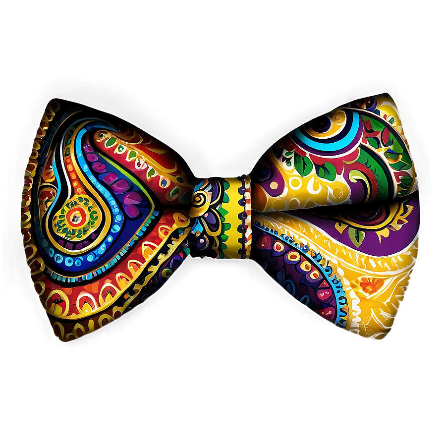 Paisley Bow Tie Png Rel PNG