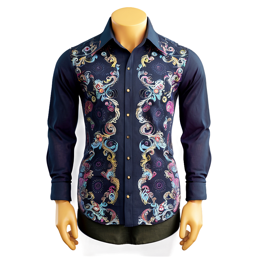 Paisley Dress Shirt Png Hfa PNG