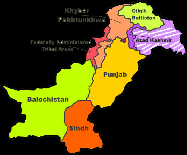 Pakistan Administrative Divisions Map PNG