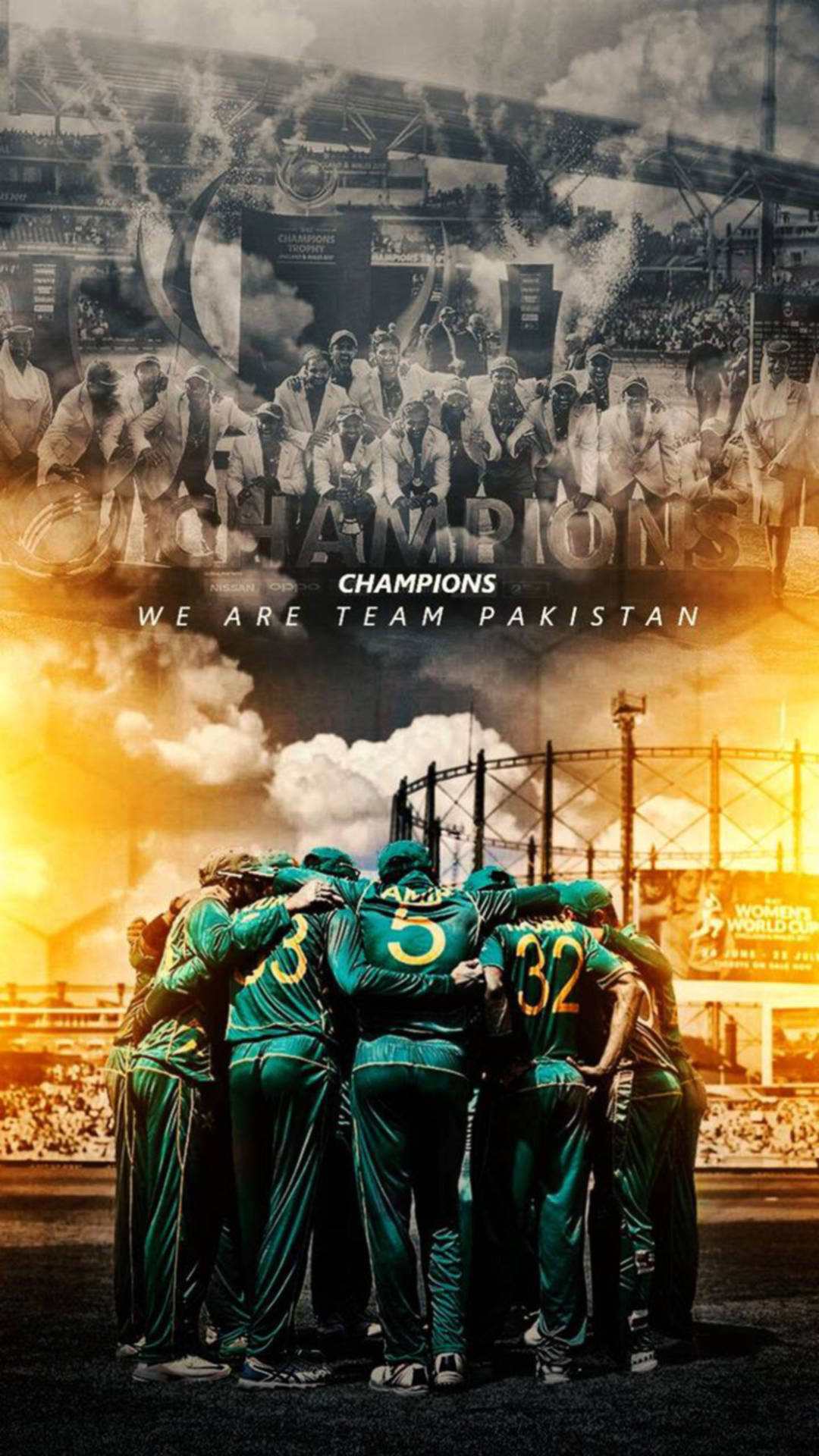 Pakistan Cricket Team Kunst Wallpaper