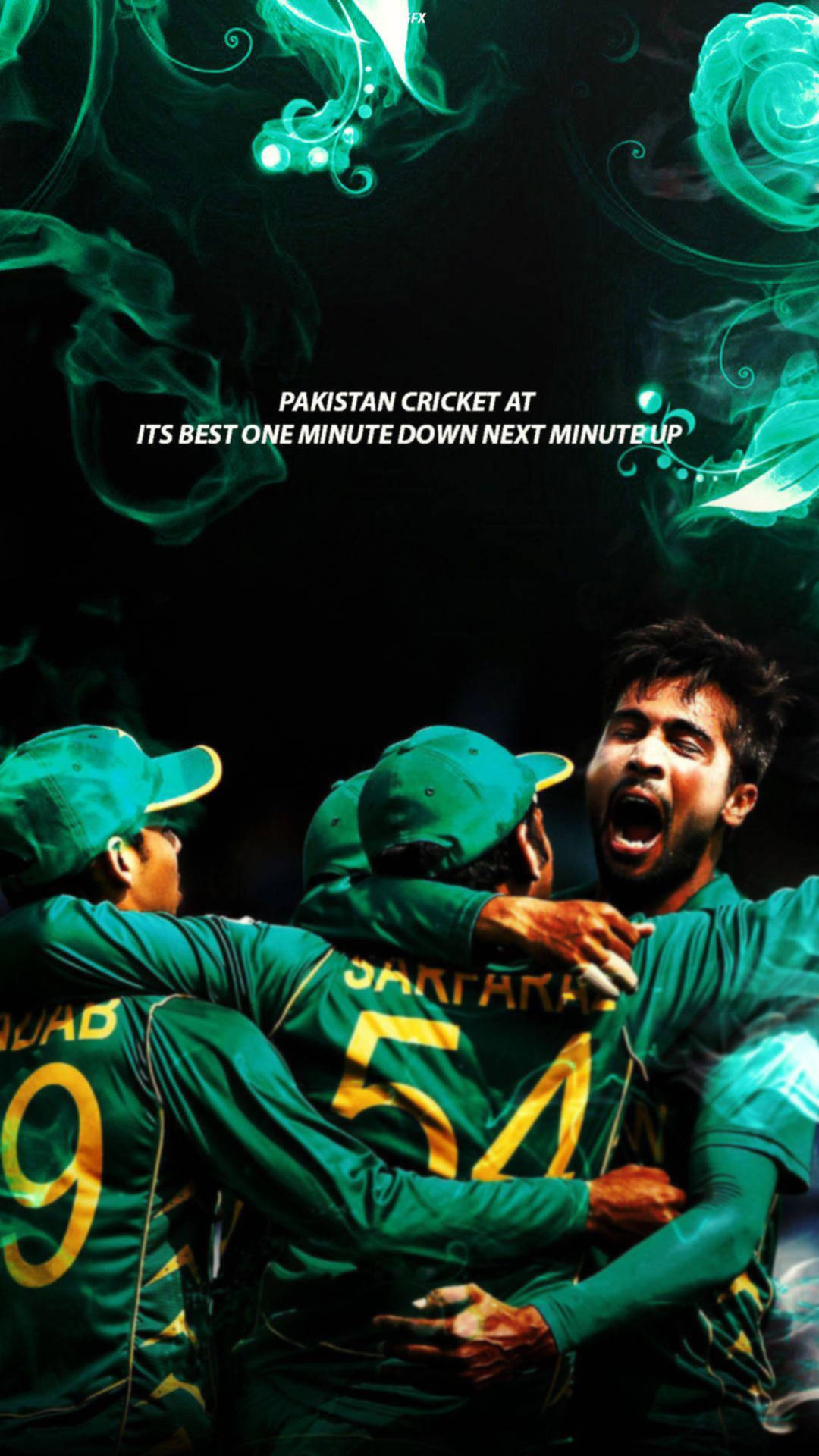 umVis pakistansk cricket vindende øjeblik momentum Wallpaper