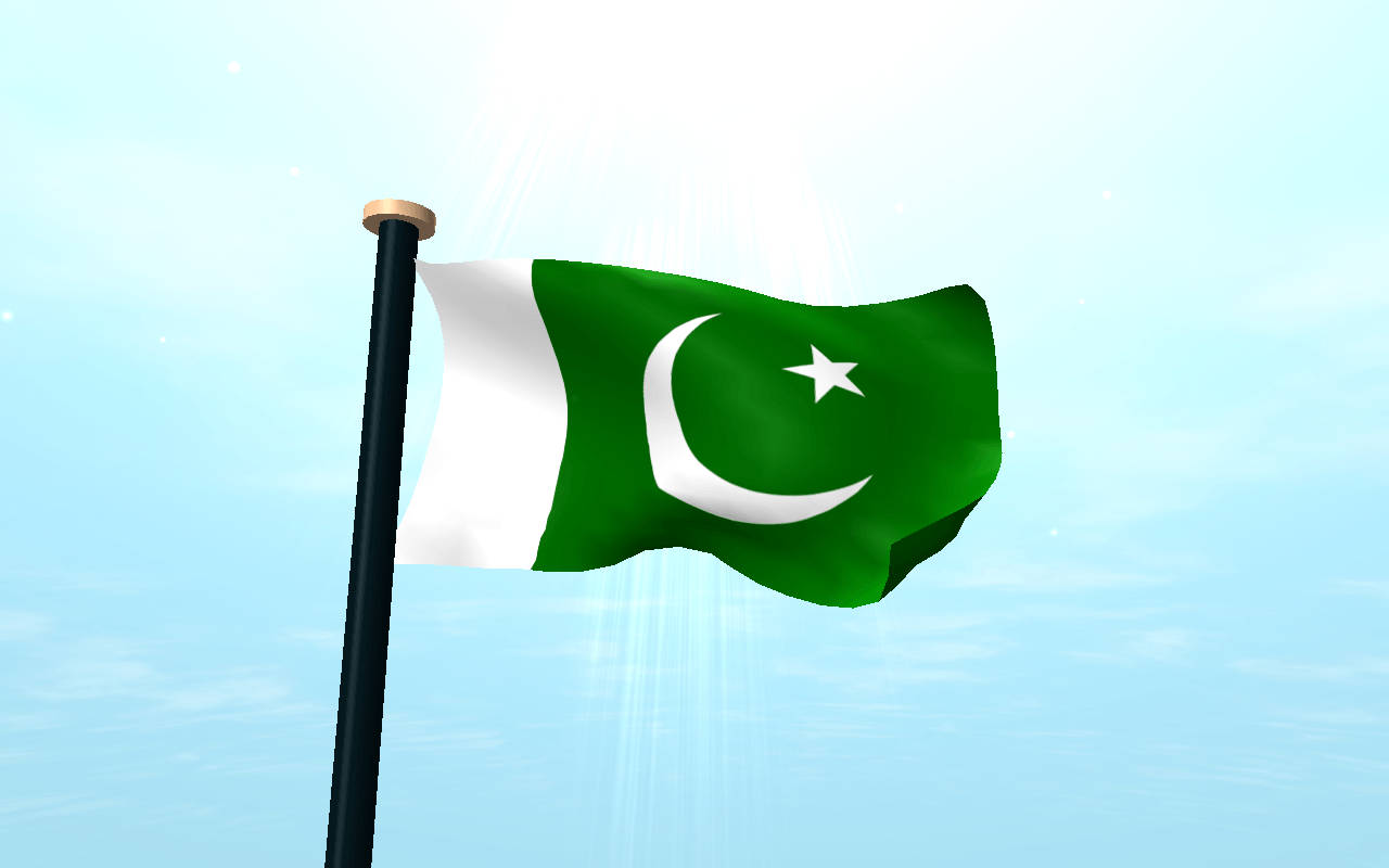 Pakistan Flag Animated Illustration Wallpaper