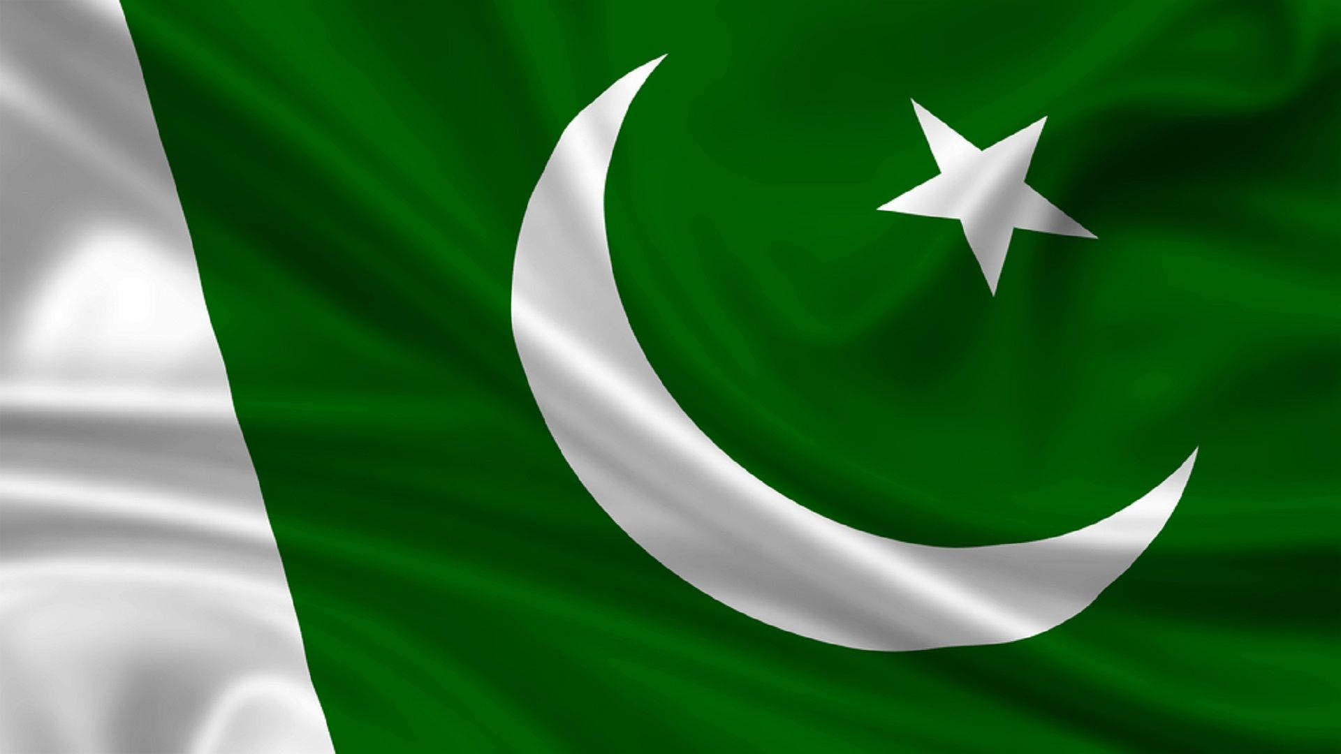 Pakistan Flag Moon And Star Cloth Wallpaper