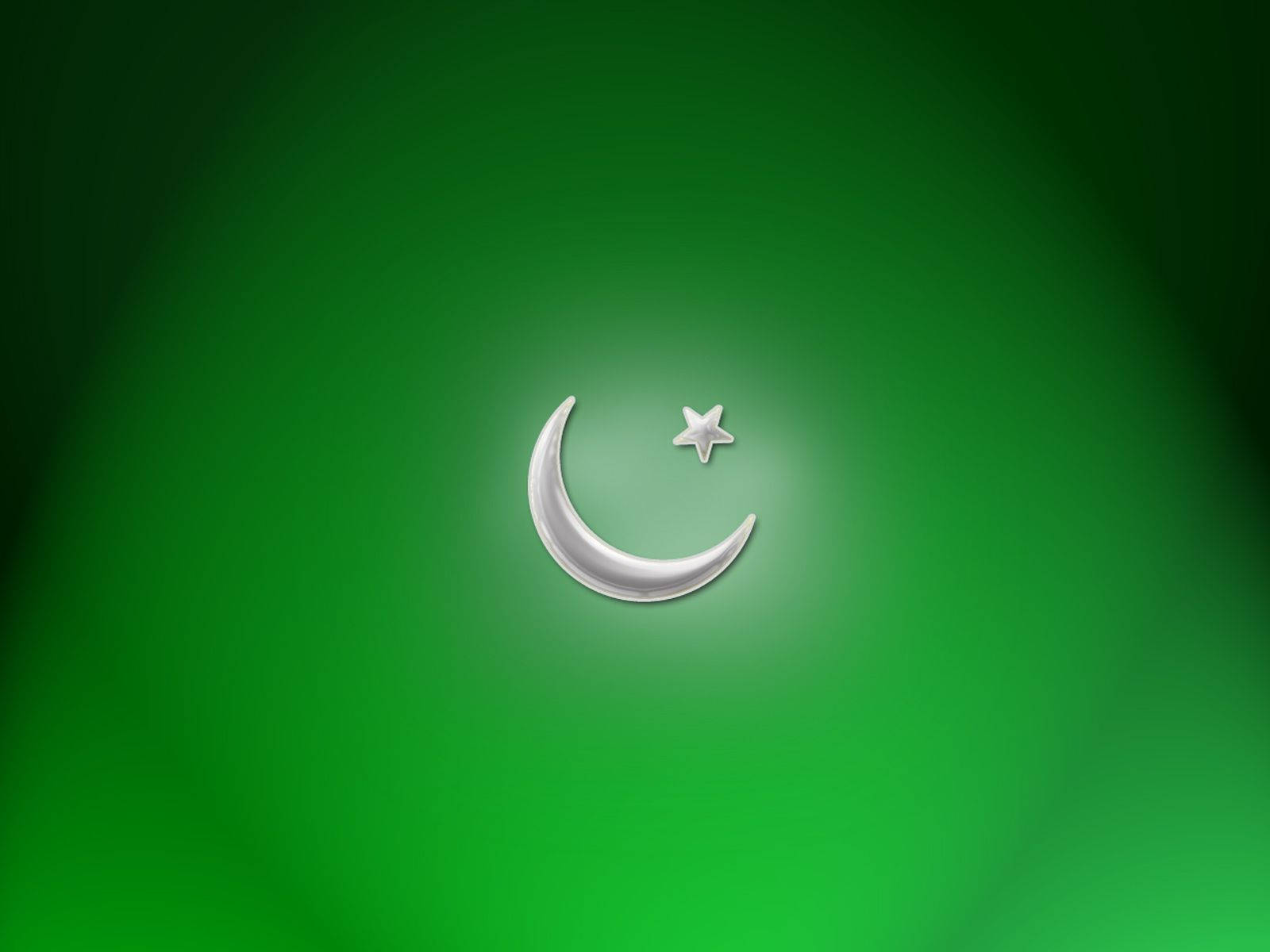 Pakistan Flag Two Toned Green Wallpaper
