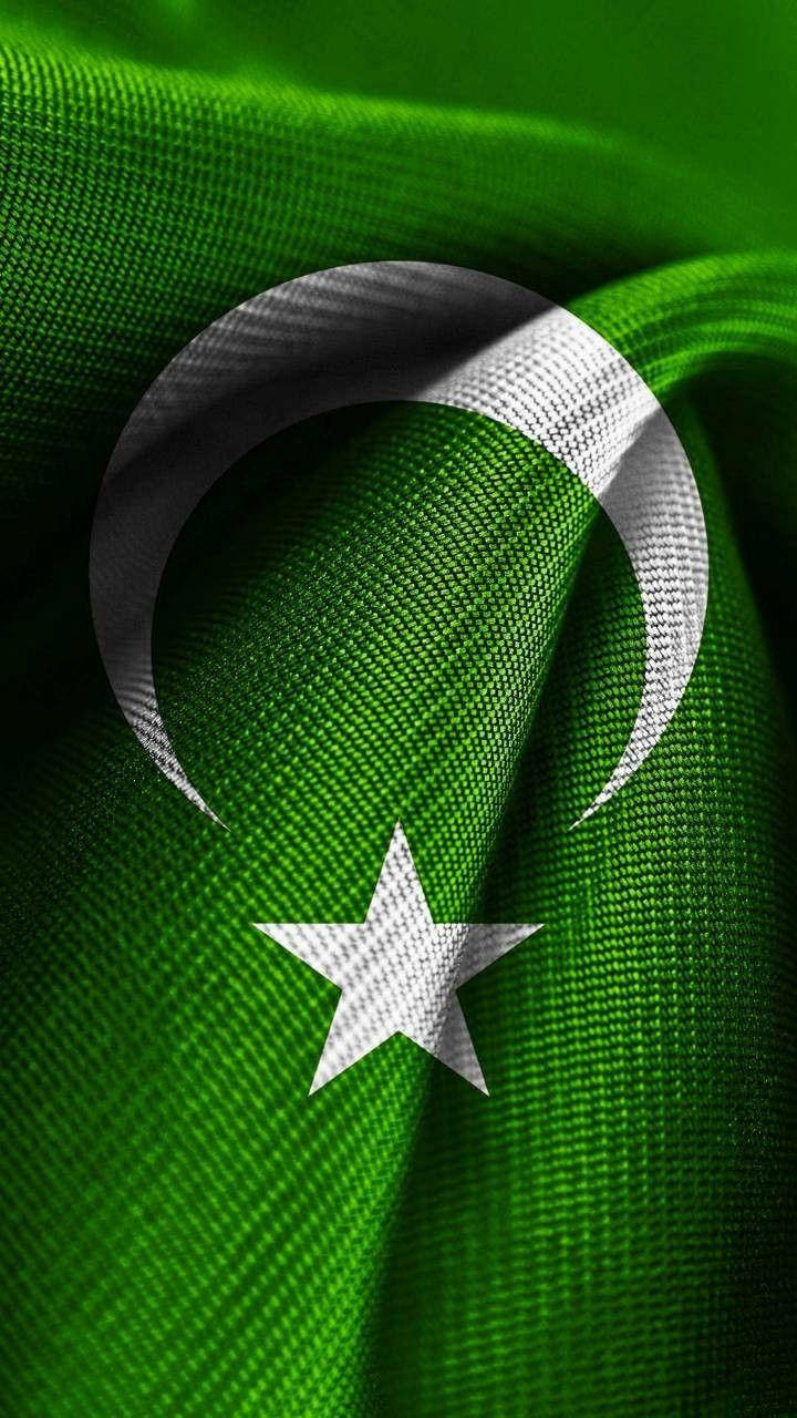The Vibrant Green Flag of Pakistan Wallpaper