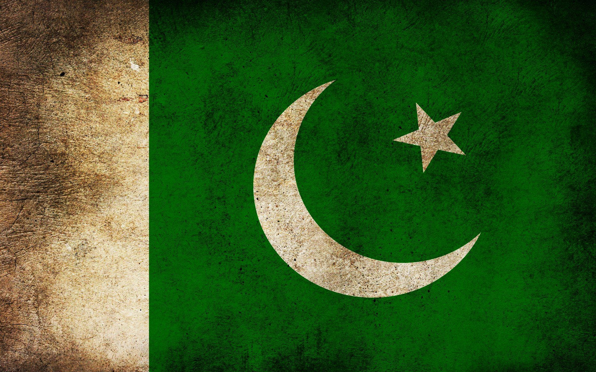 Pakistan Flag With Black Smudges Wallpaper