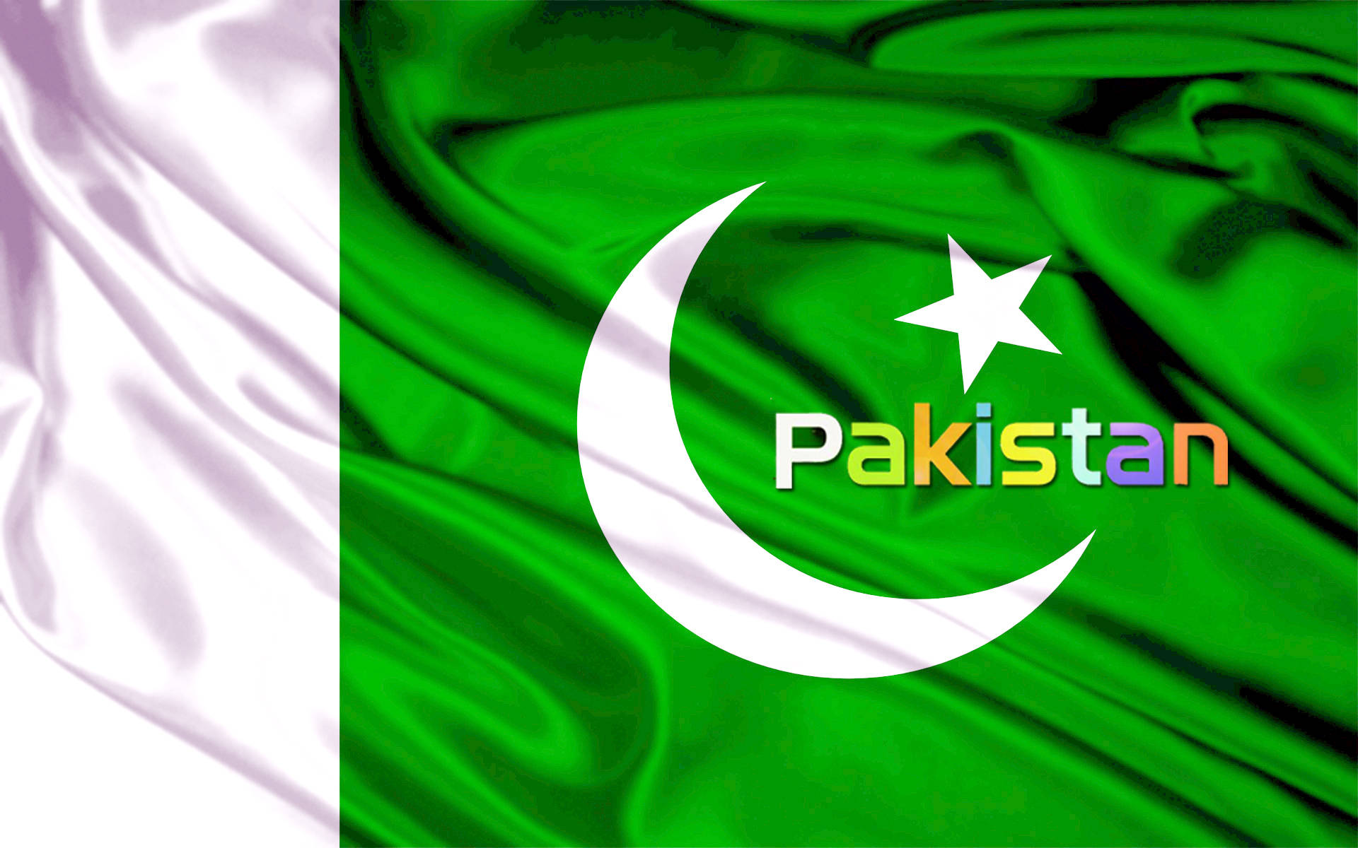 Pakistan Flag With Different Colored Letters Wallpaper