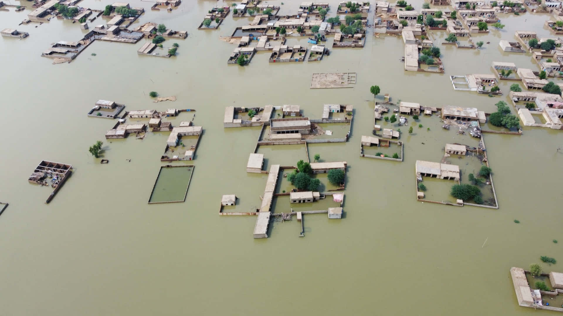 Disparode Dron De Las Inundaciones En Pakistán 2022 Fondo de pantalla