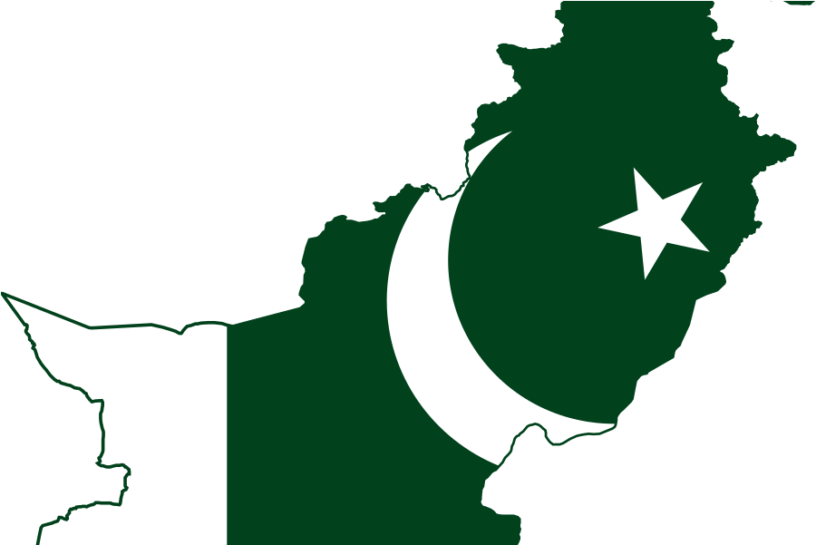 Pakistan Mapwith Flag Design PNG