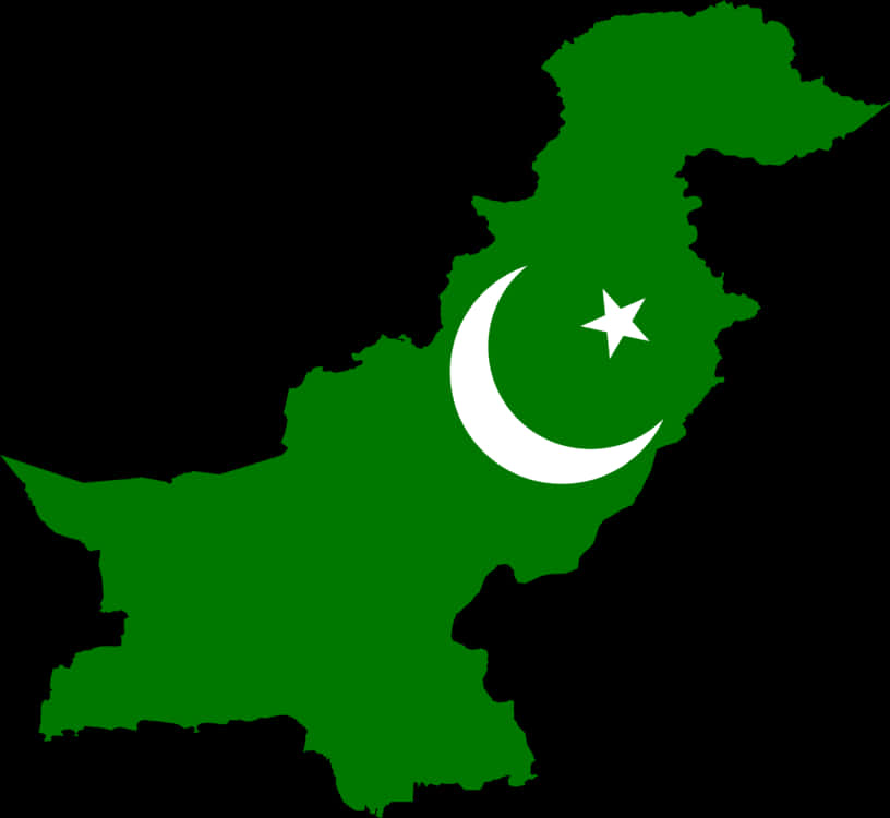 Pakistan Mapwith Flag Design PNG