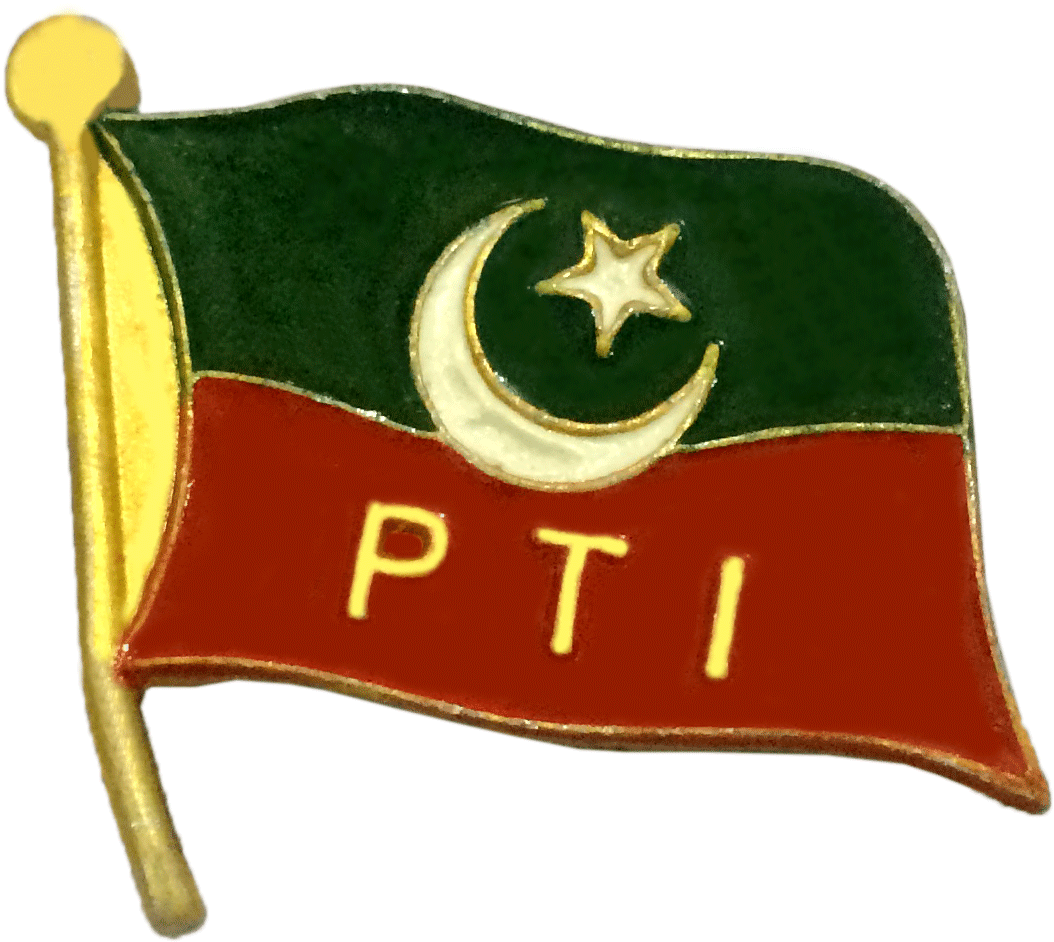 Pakistan P T I Flag Pin PNG