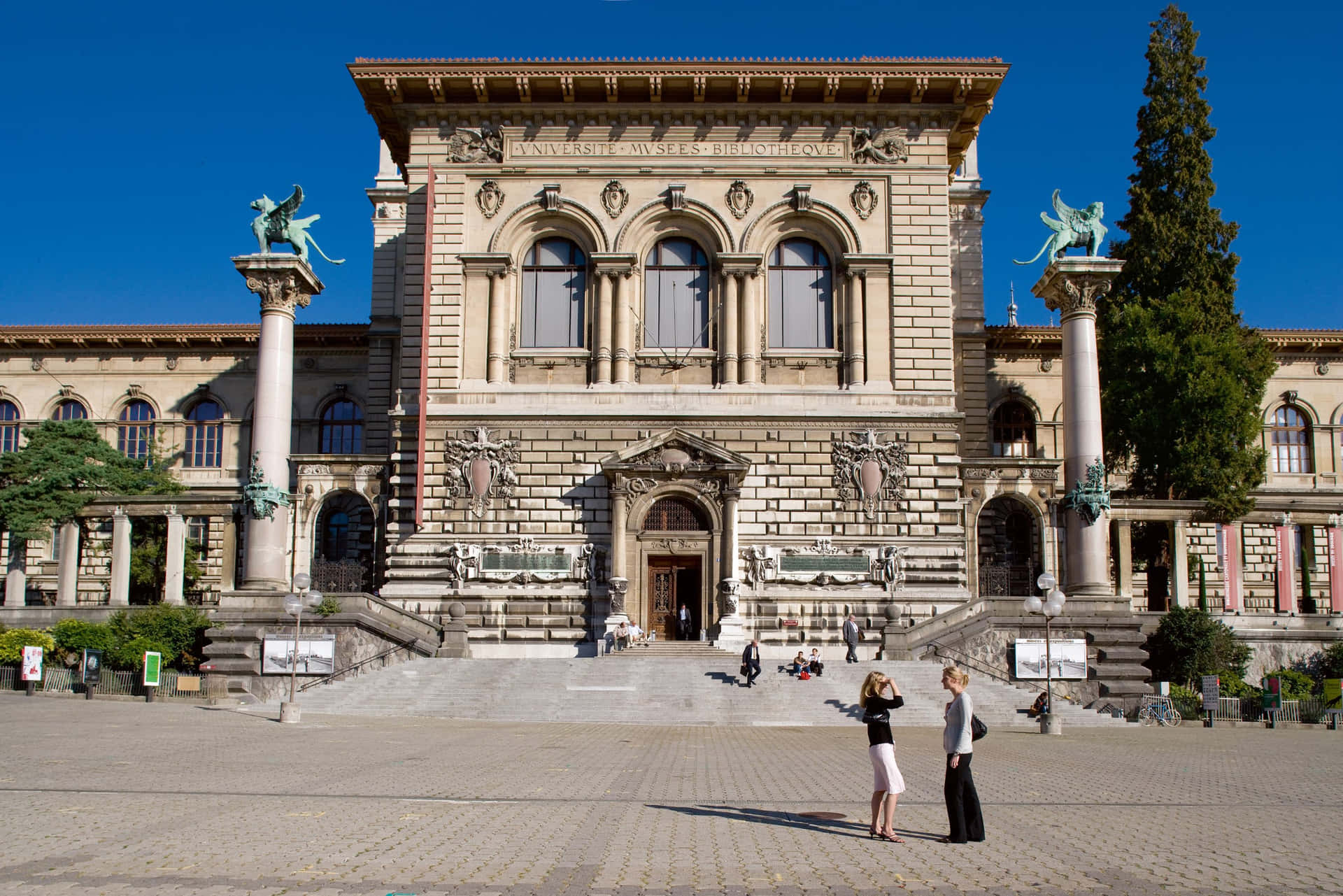 Palais De Rumine Lausanne Sveits Bakgrunnsbildet