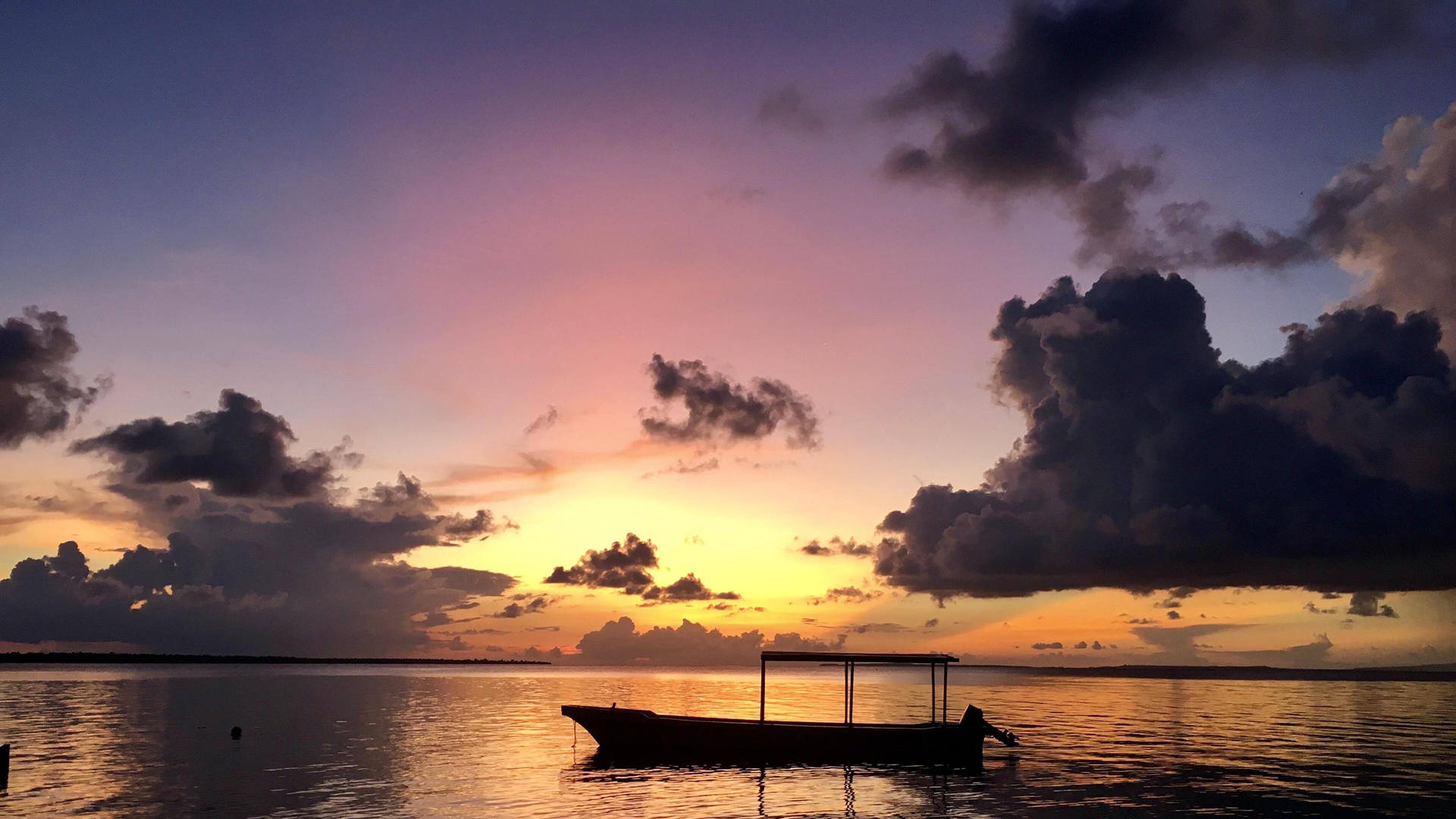Palau Boat Silhouette