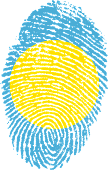 Palau Fingerprint Ocean Sun PNG