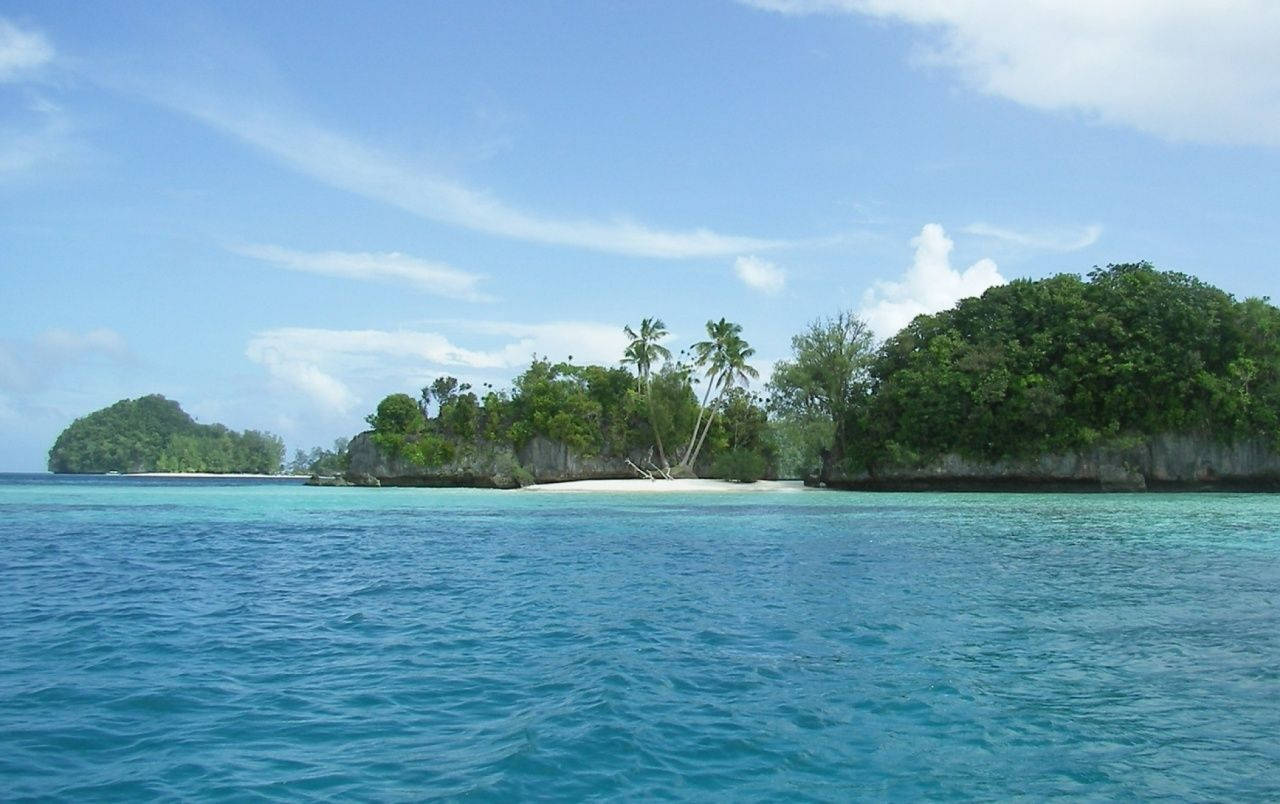 Palau Island Between Rock