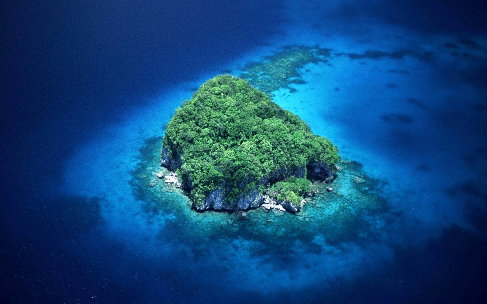 Palau Rock On A Lagoon