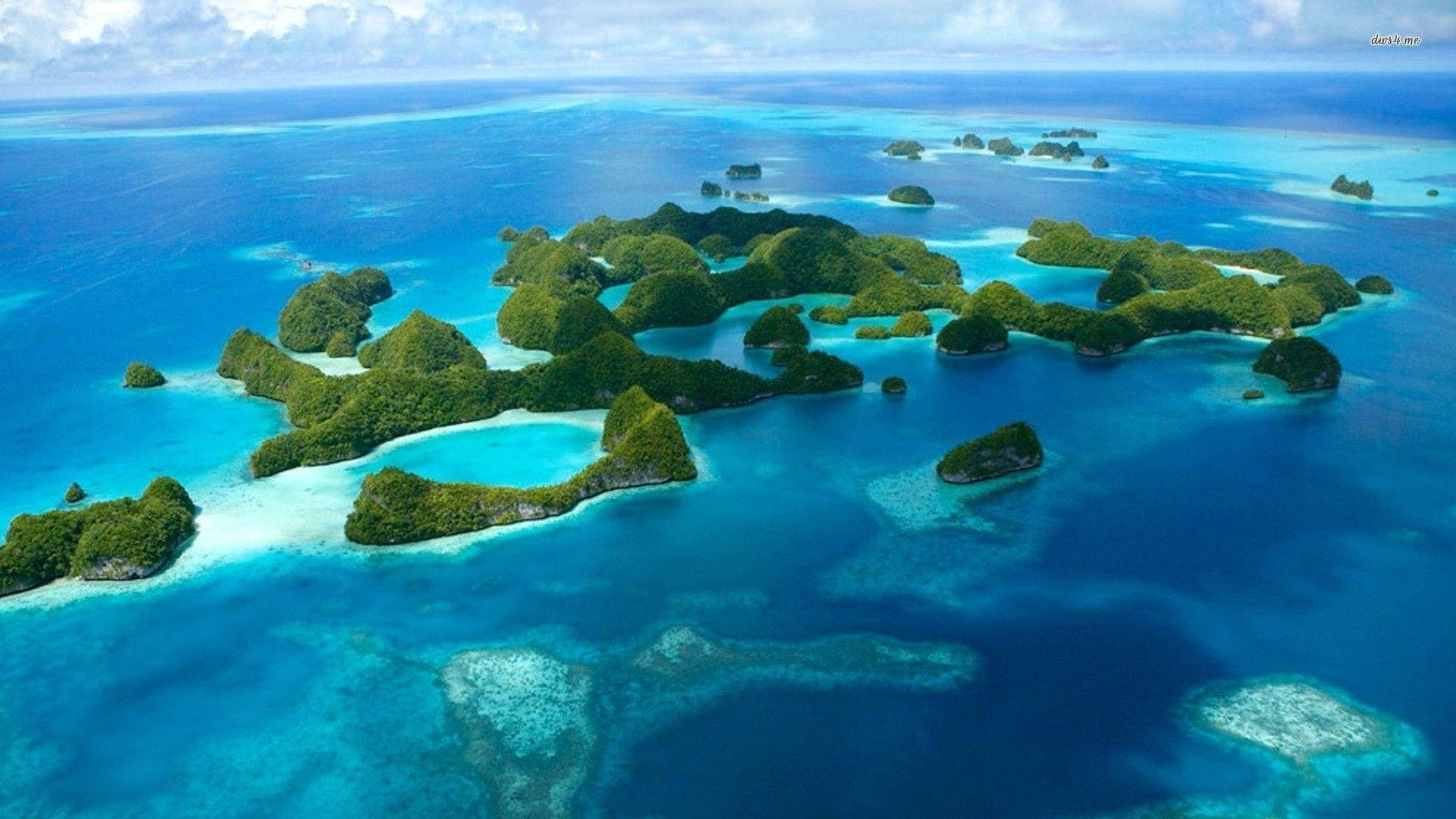 Isole Sparse Di Palau Ngerukewid Sfondo