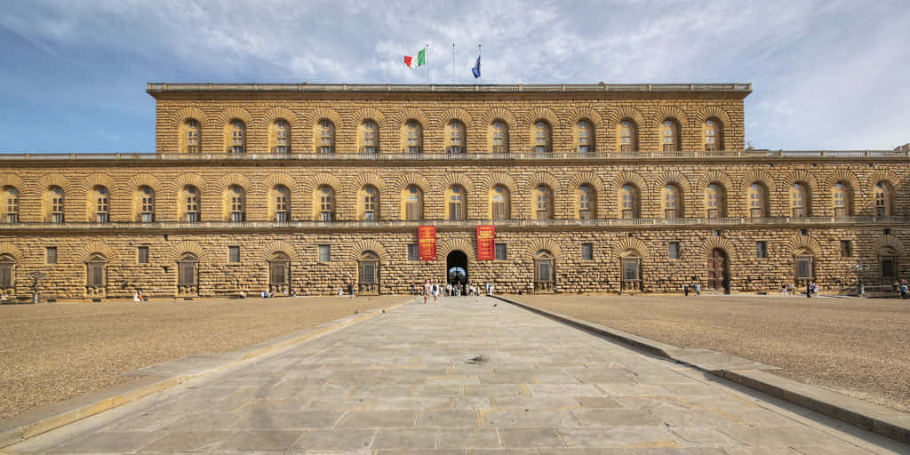 Vistafrontale Del Palazzo Pitti Sfondo