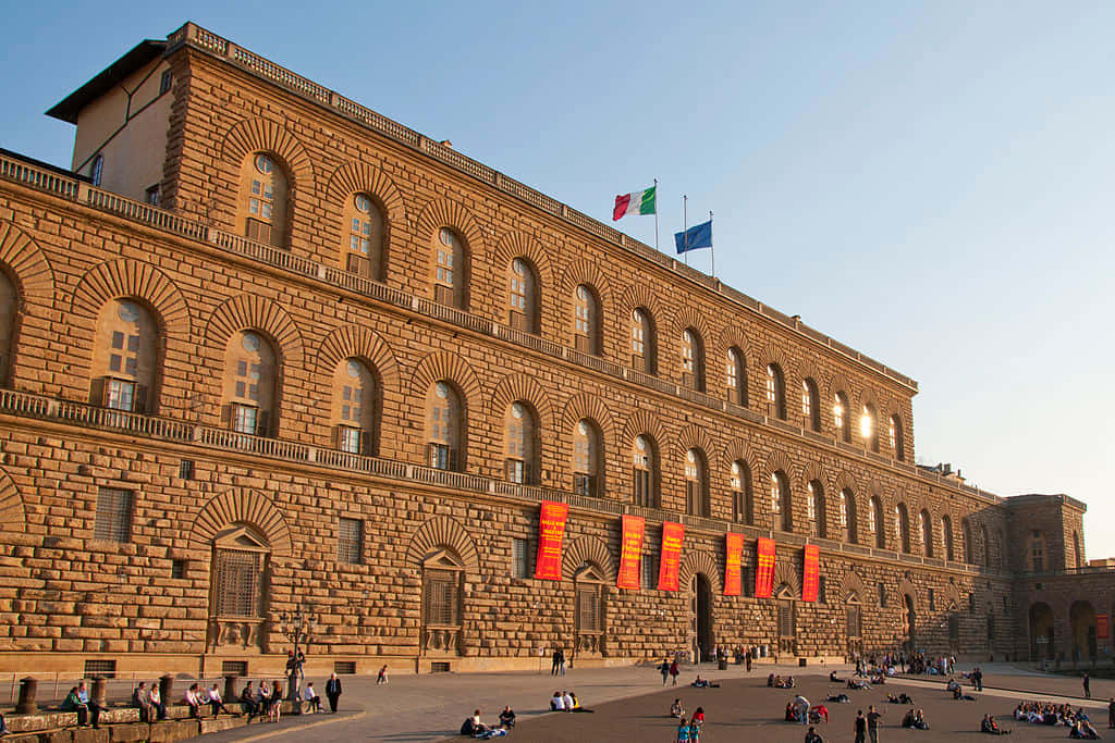 Palazzo Pitti Wall Red Flag Picture