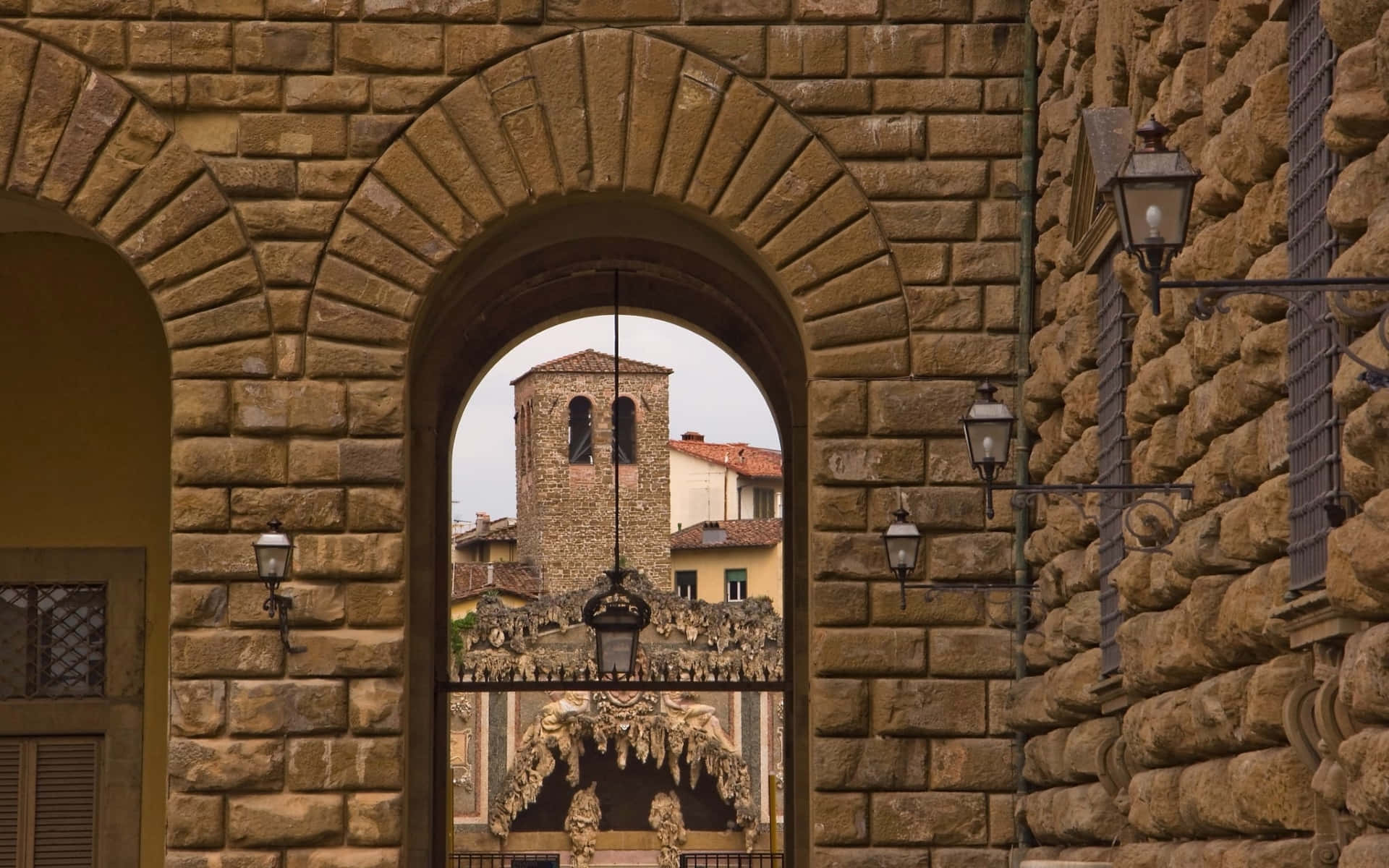Palazzo Pitti Window View Background