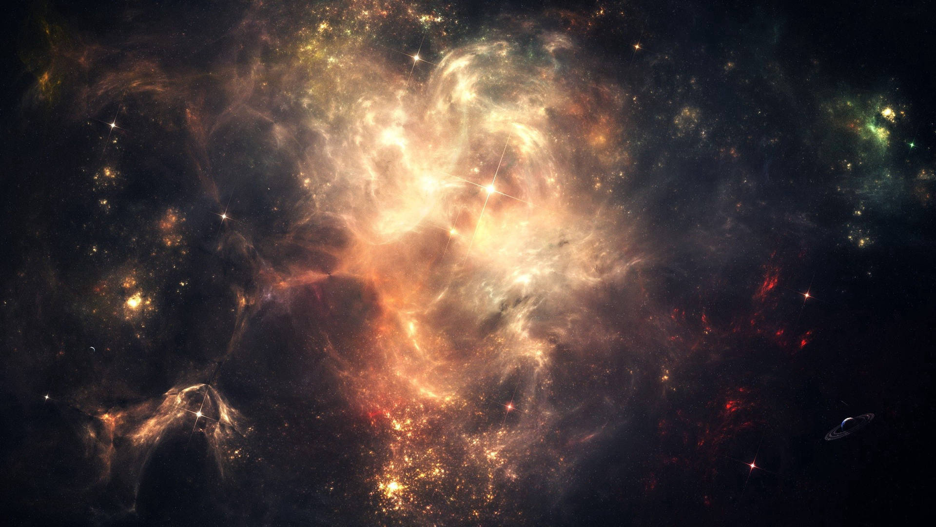 Pale Gold Space Background Wallpaper