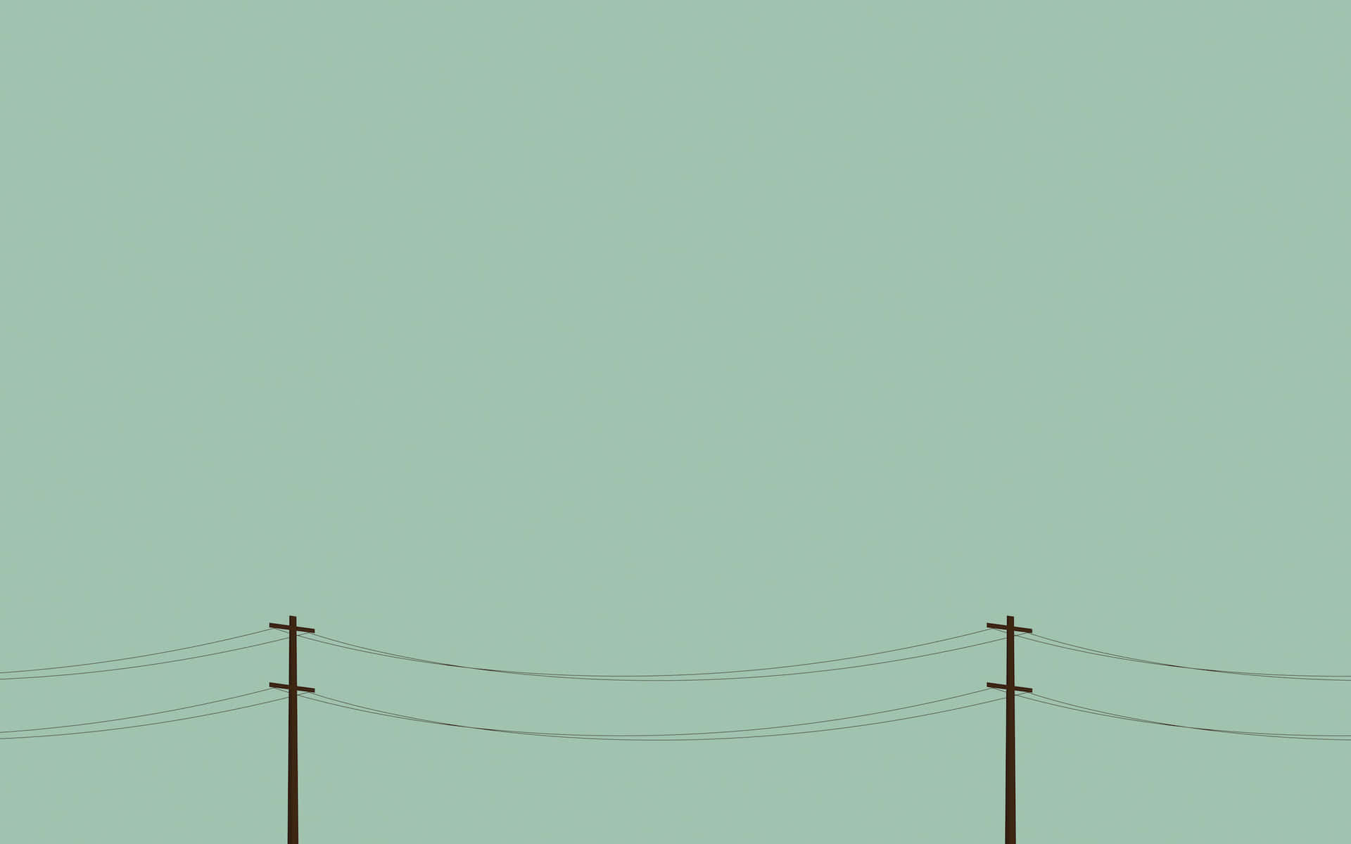 Pale Green Utility Poles Minimal Background Wallpaper